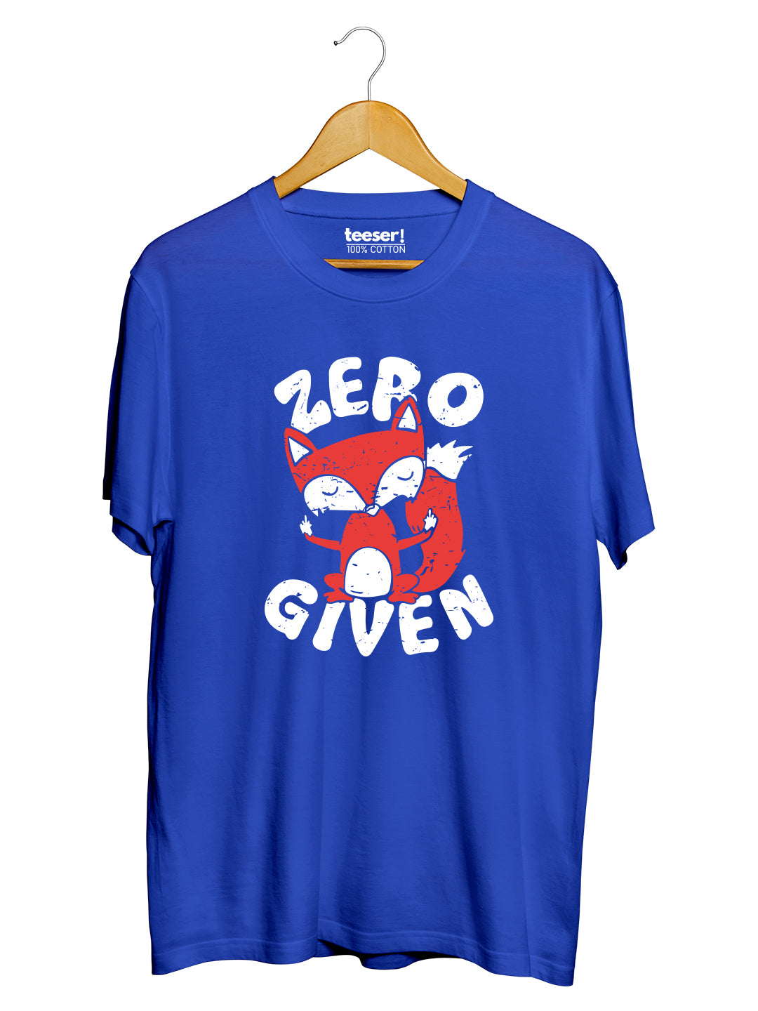 تيشيرت بقصة عادية بتصميم "Zero Fox Given"