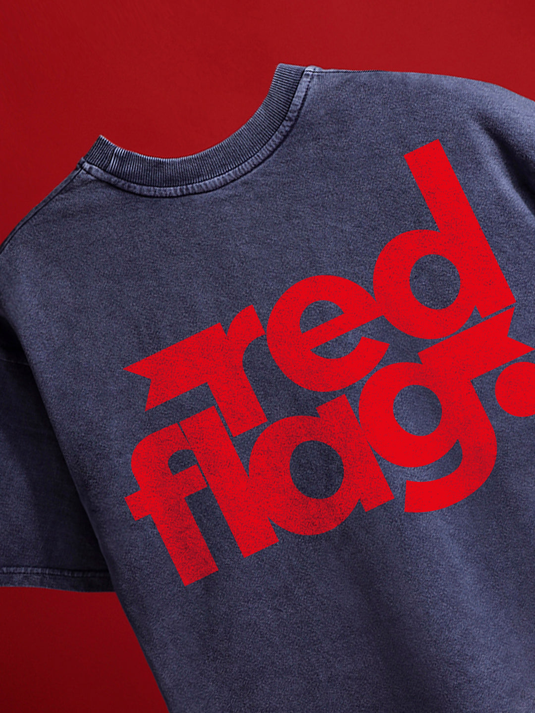 Red Flag Oversized Crew Neck T-Shirt