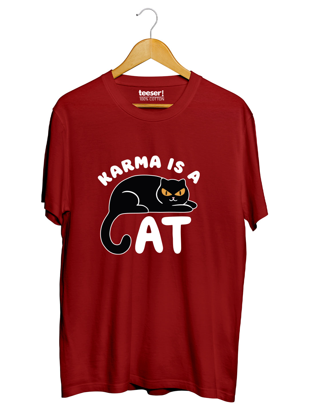Karma Is A Cat Regular Fit T-Shirt