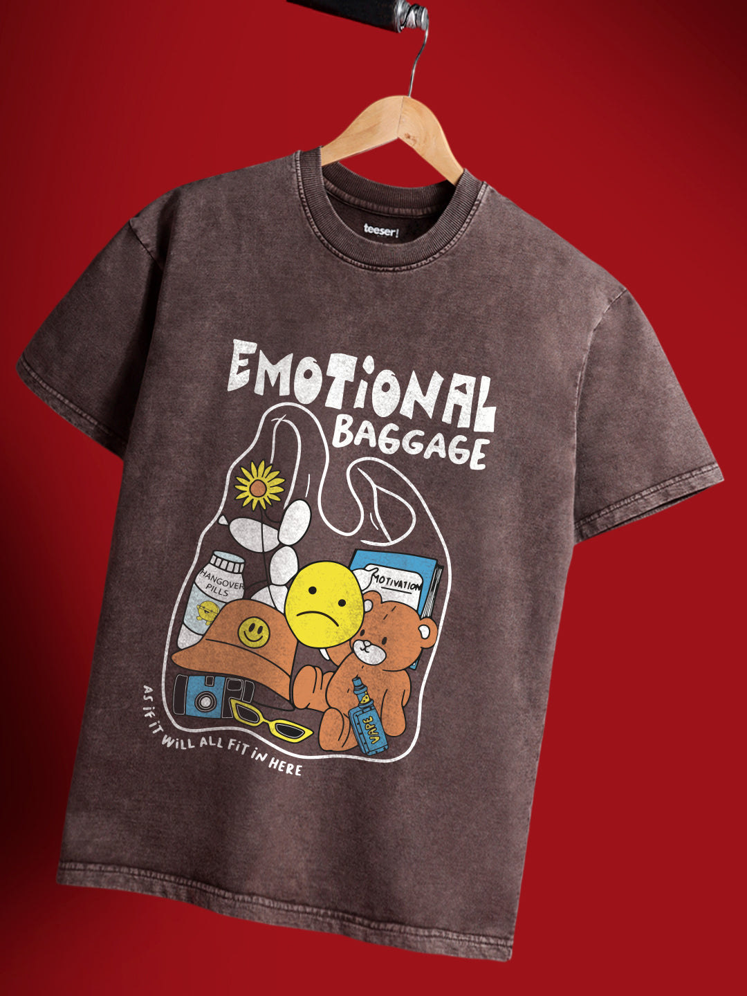 Emotional Baggage Crew Neck Oversized T-Shirt