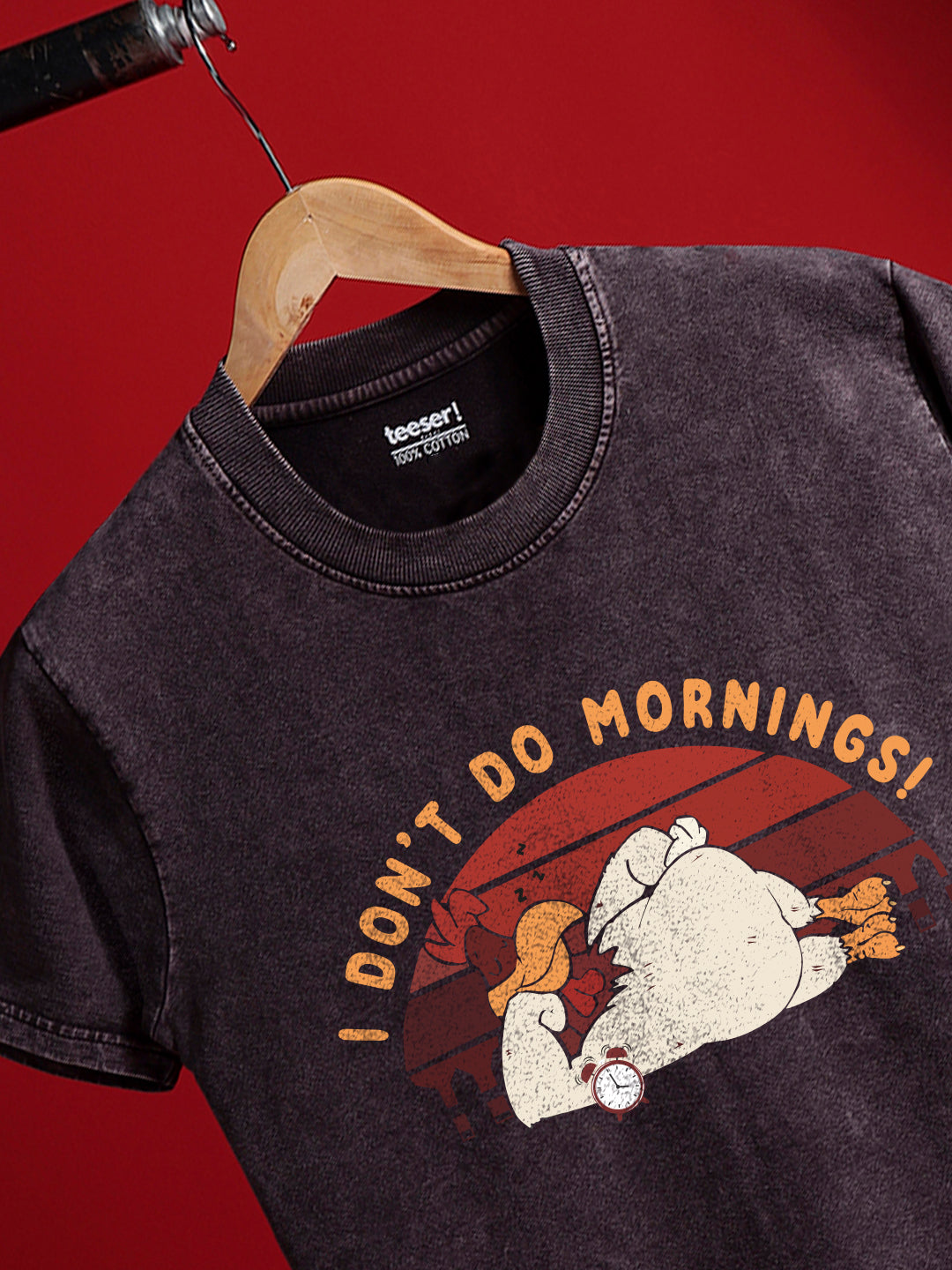 I Don’t Do Mornings Regular Crew Neck T-Shirt