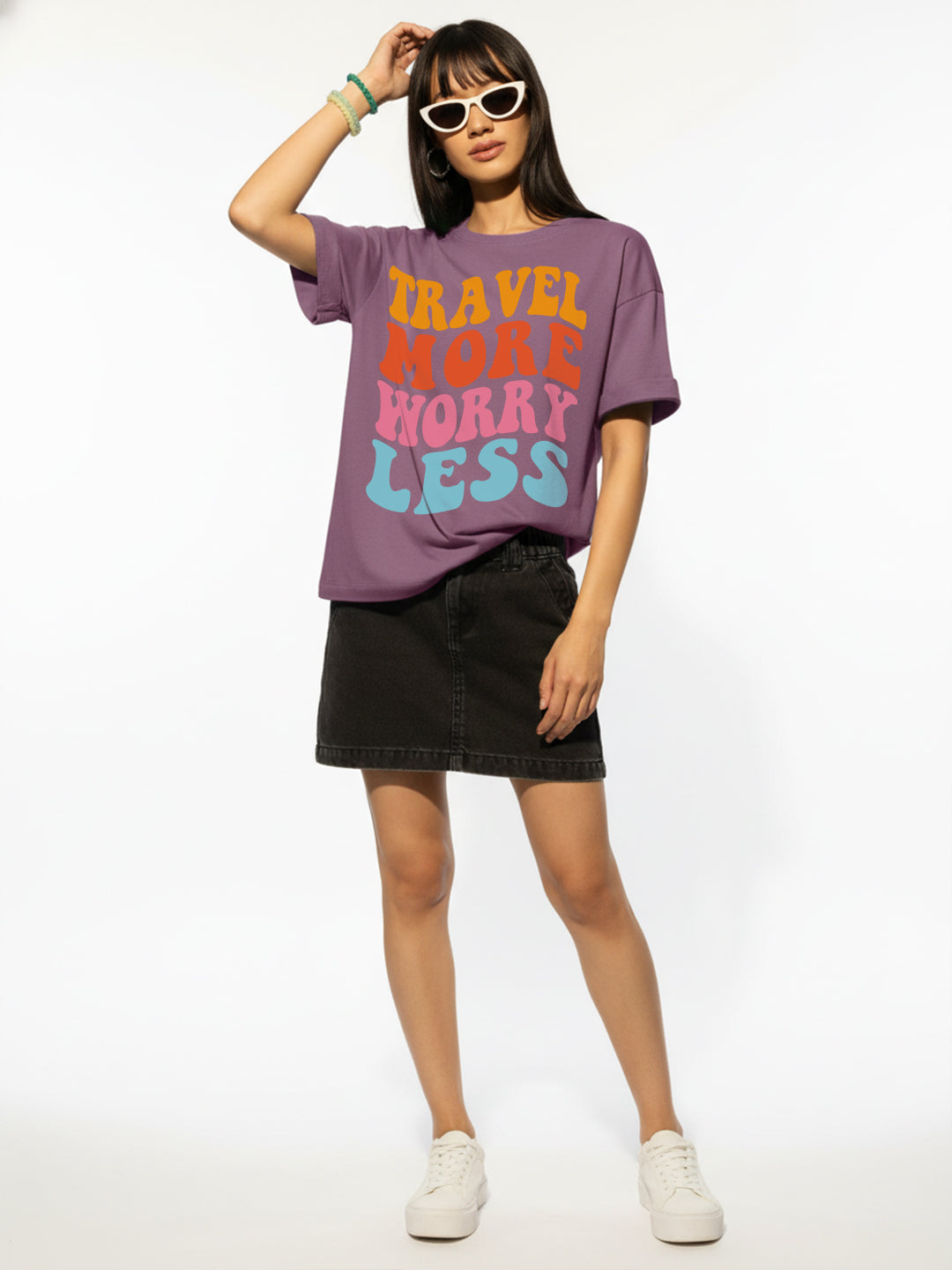 Travel More Worry Less Oversized T-Shirt