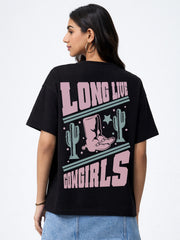 Cow Girl Oversized T-Shirt For Women