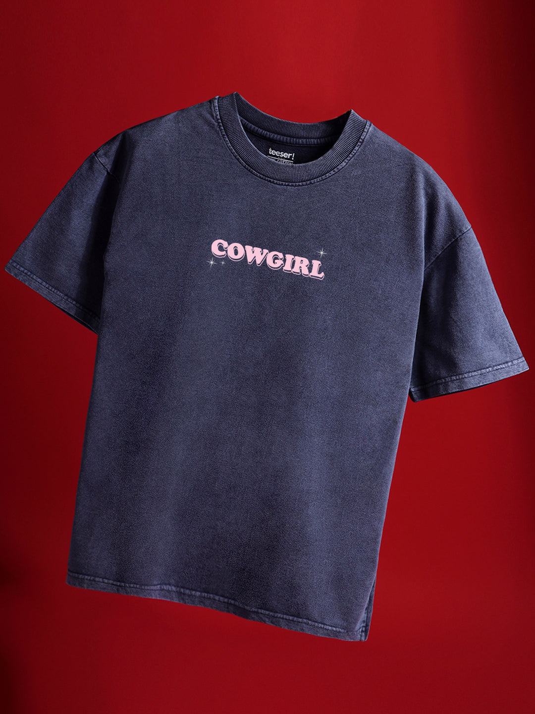 Cow Girl Crew Neck Oversized T-Shirt