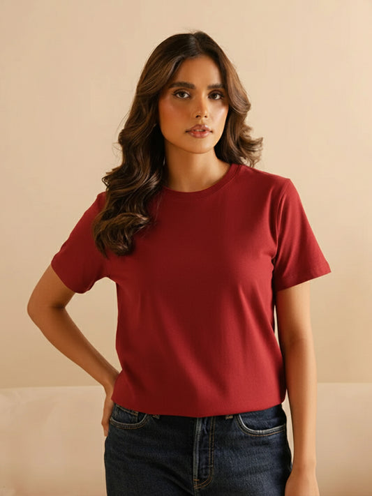 Classic Red Men’s Regular T-Shirt For Women