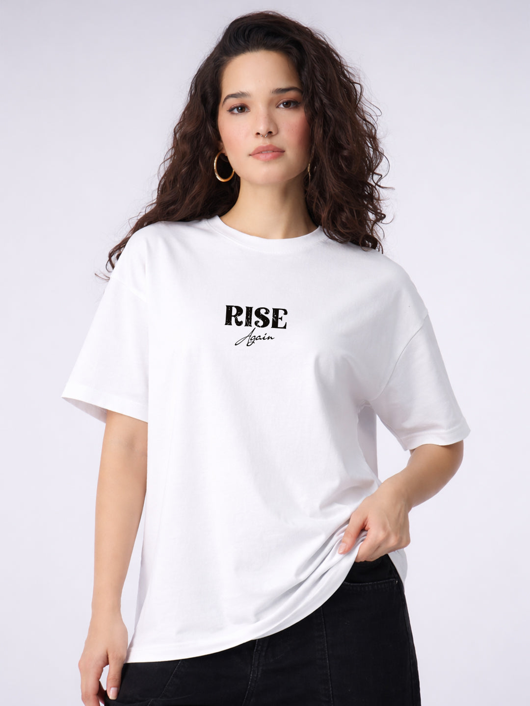 Rise Again Oversized Fit T-Shirt For Women