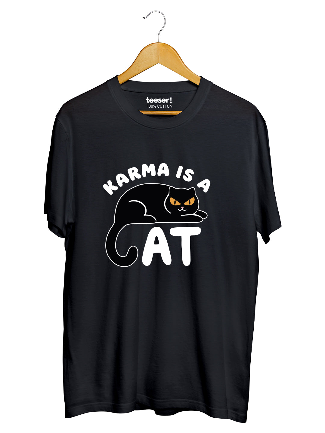 Karma Is A Cat Regular Fit T-Shirt