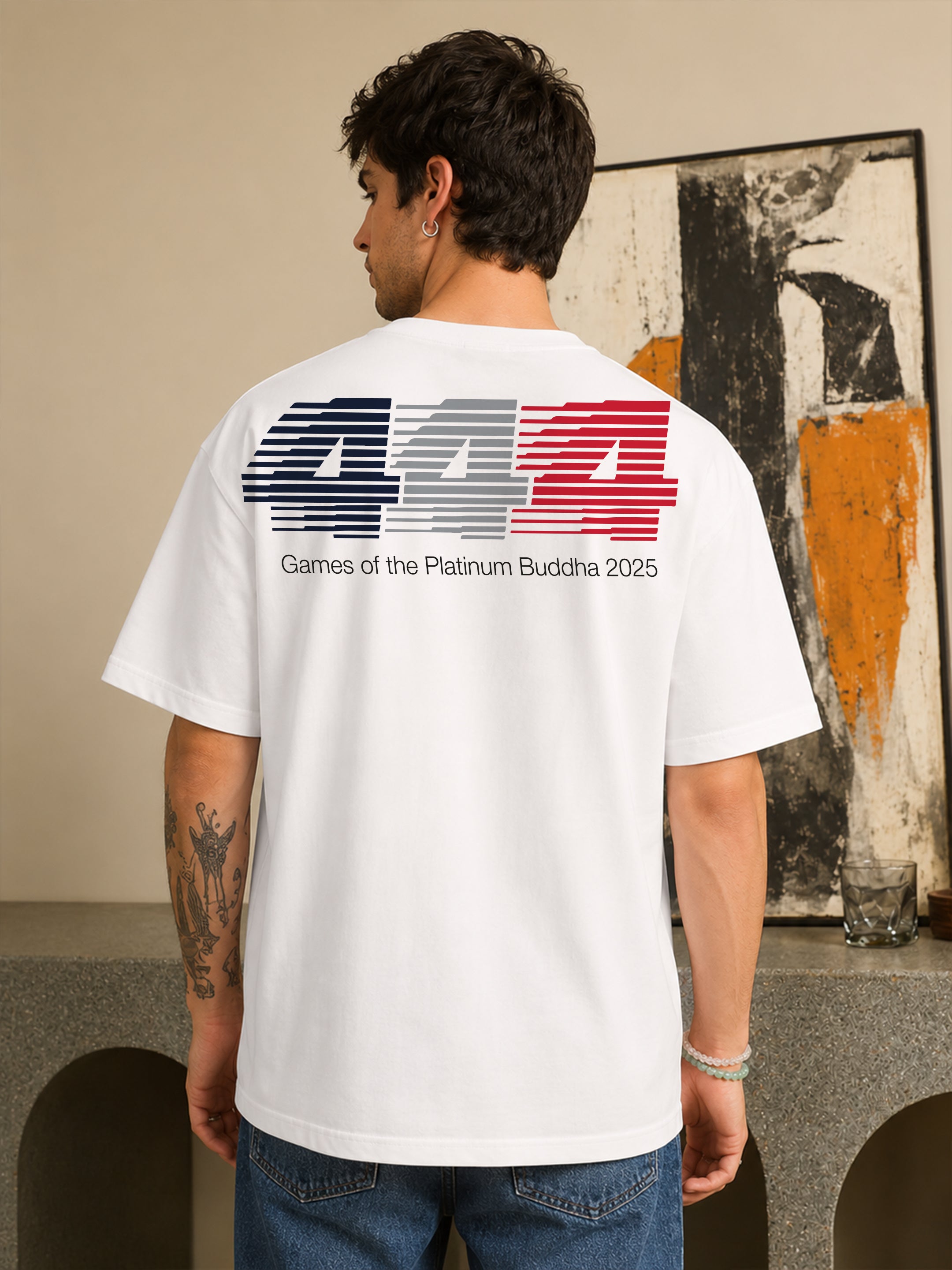 444 Game Of The Platinum Buddha  Oversized Fit T-Shirt