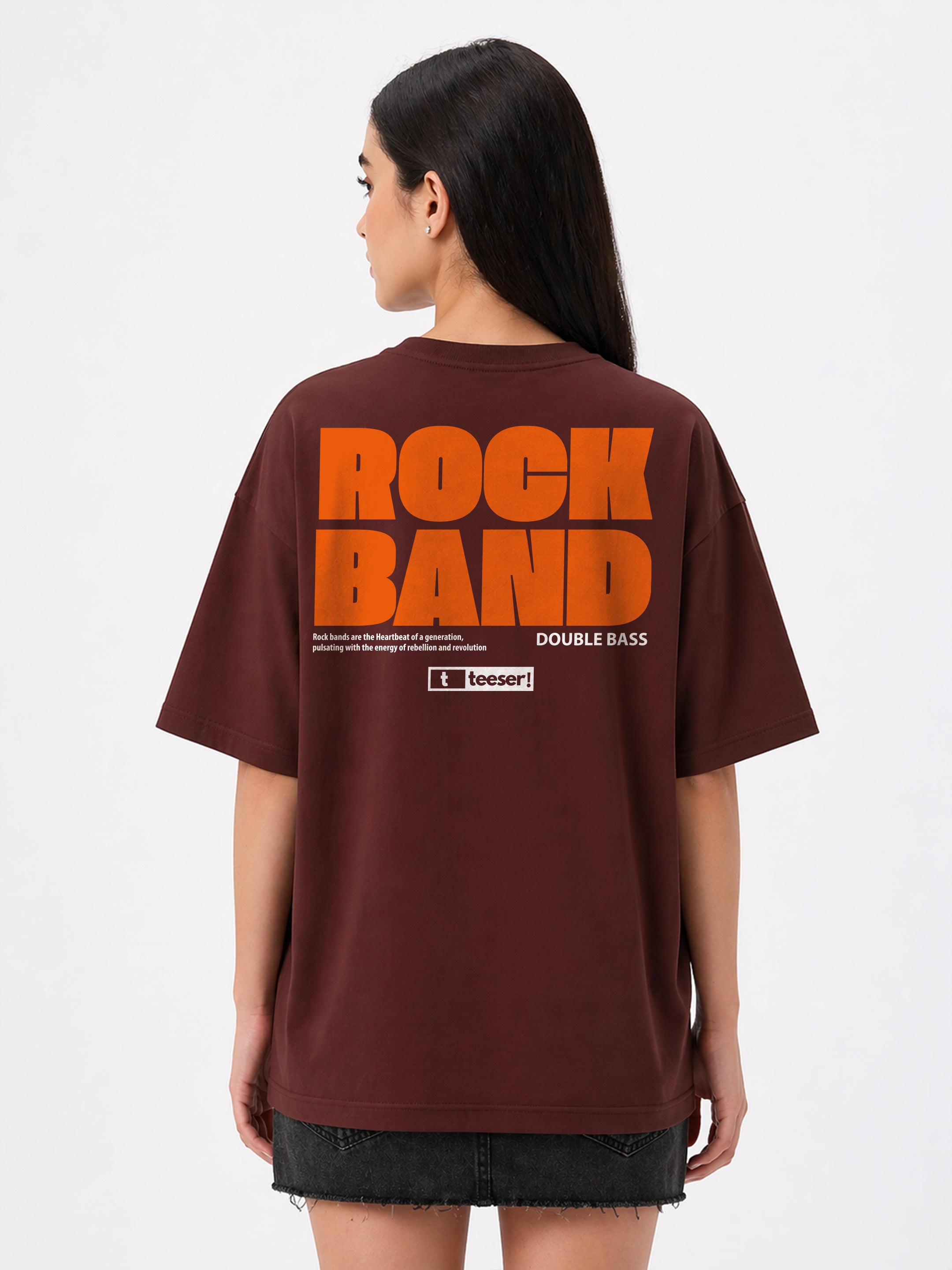 Rock Band Oversized Fit T-Shirt For Women