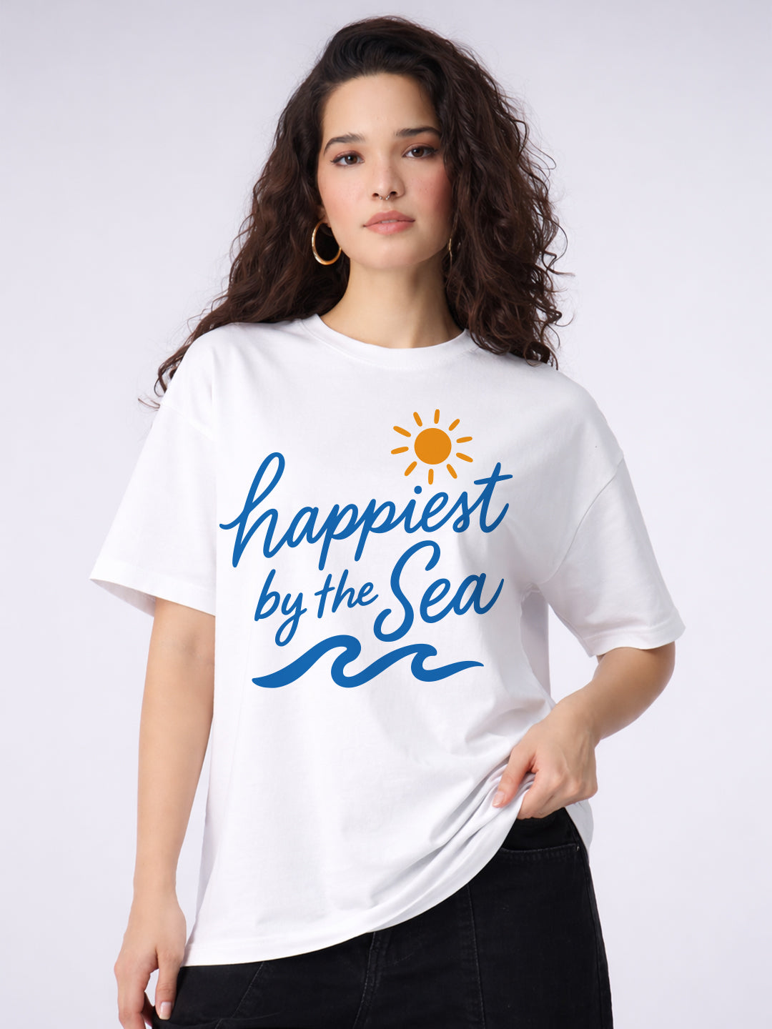 Happiest by the Sea Oversized T-Shirt