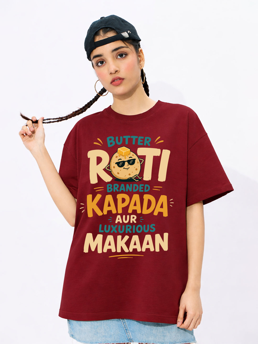 Butter Roti Branded Kapada Oversized T-Shirt