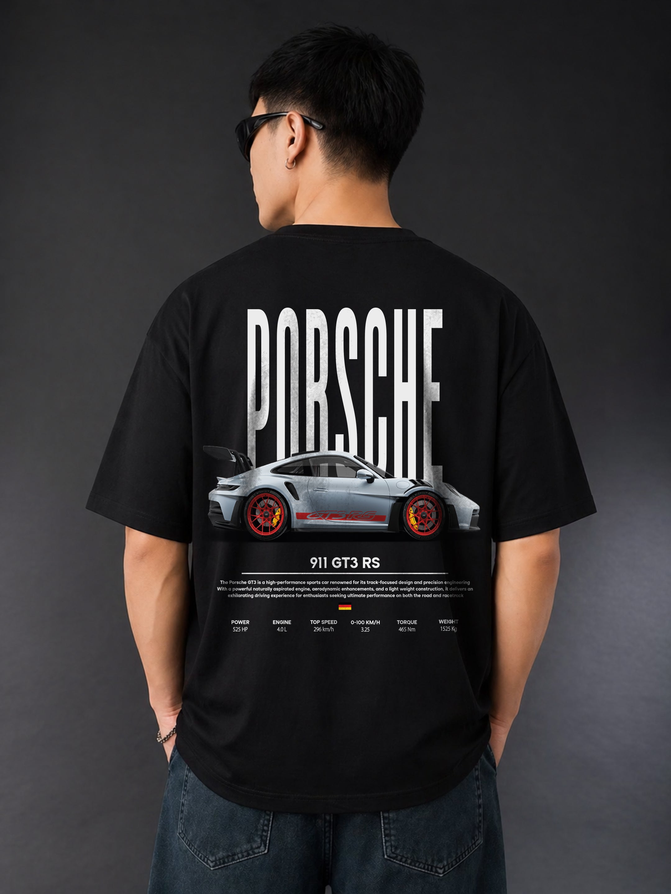 GT3 RS Spec Sheet Oversized T-Shirt