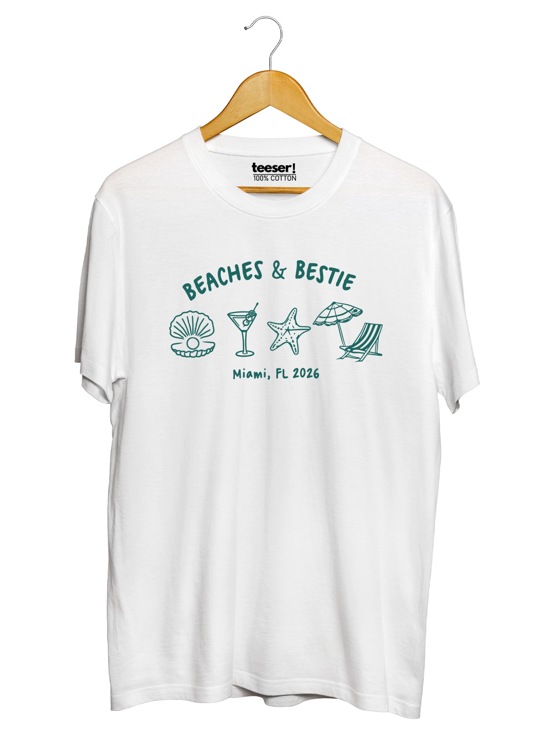 Beaches & Bestie Regular Fit T-Shirt