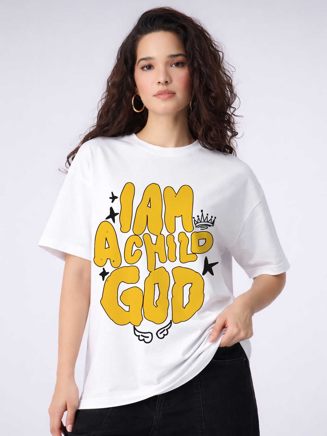 I Am A Child God Oversized Fit T-Shirt For Women