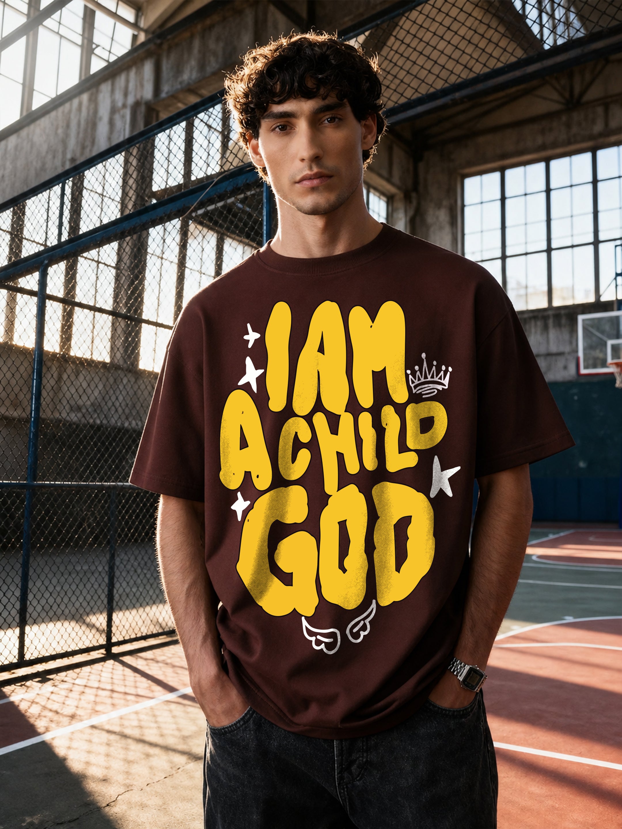 I Am A Child God Oversized Fit T-Shirt