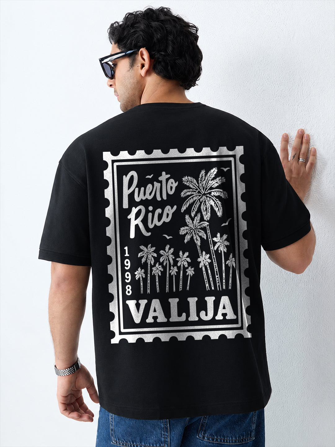 Puerto Rico Valija Postage Stamp Oversized T-Shirt