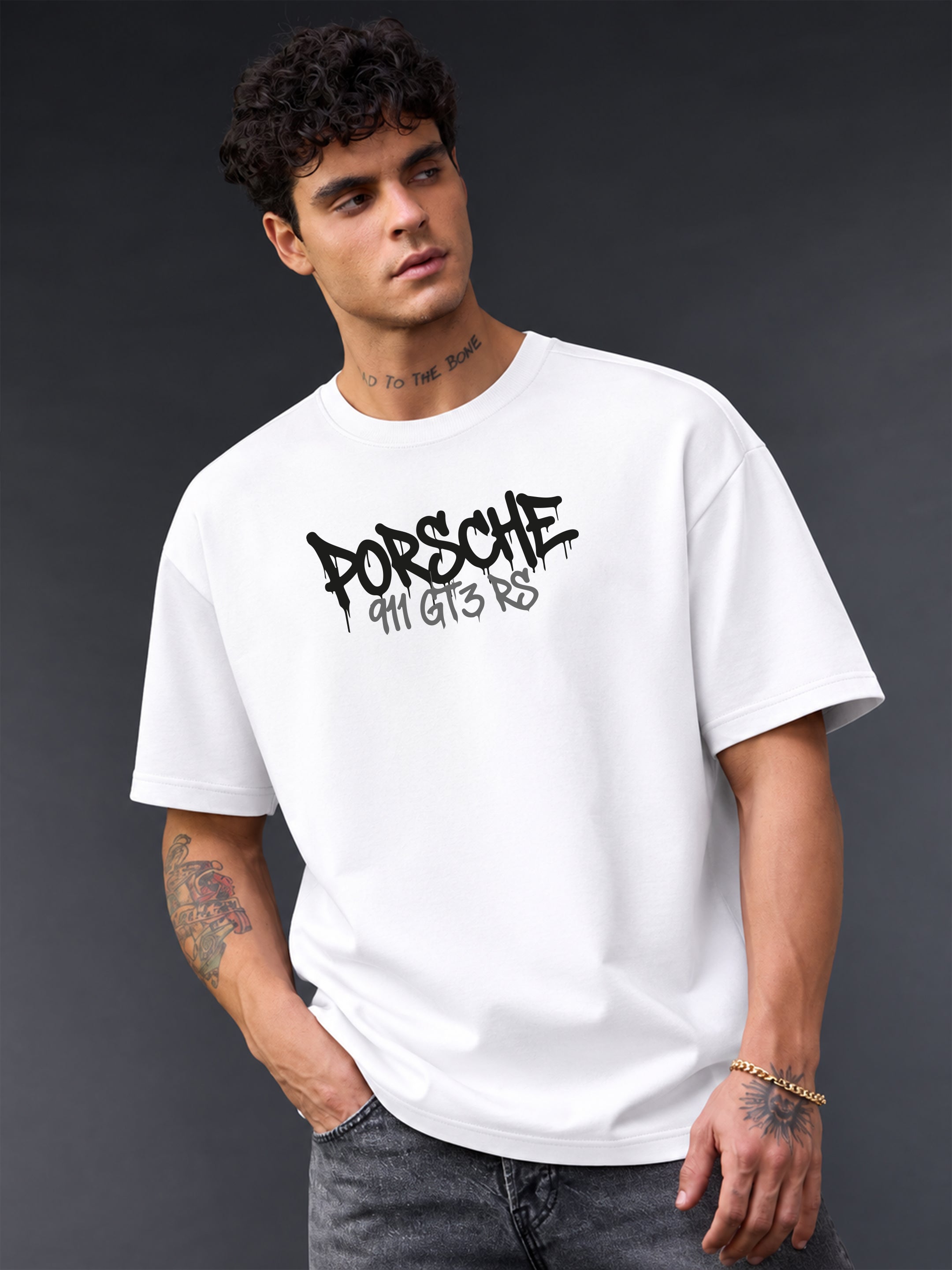 Porsche 911 GT3 RS Graffiti Oversized T-Shirt