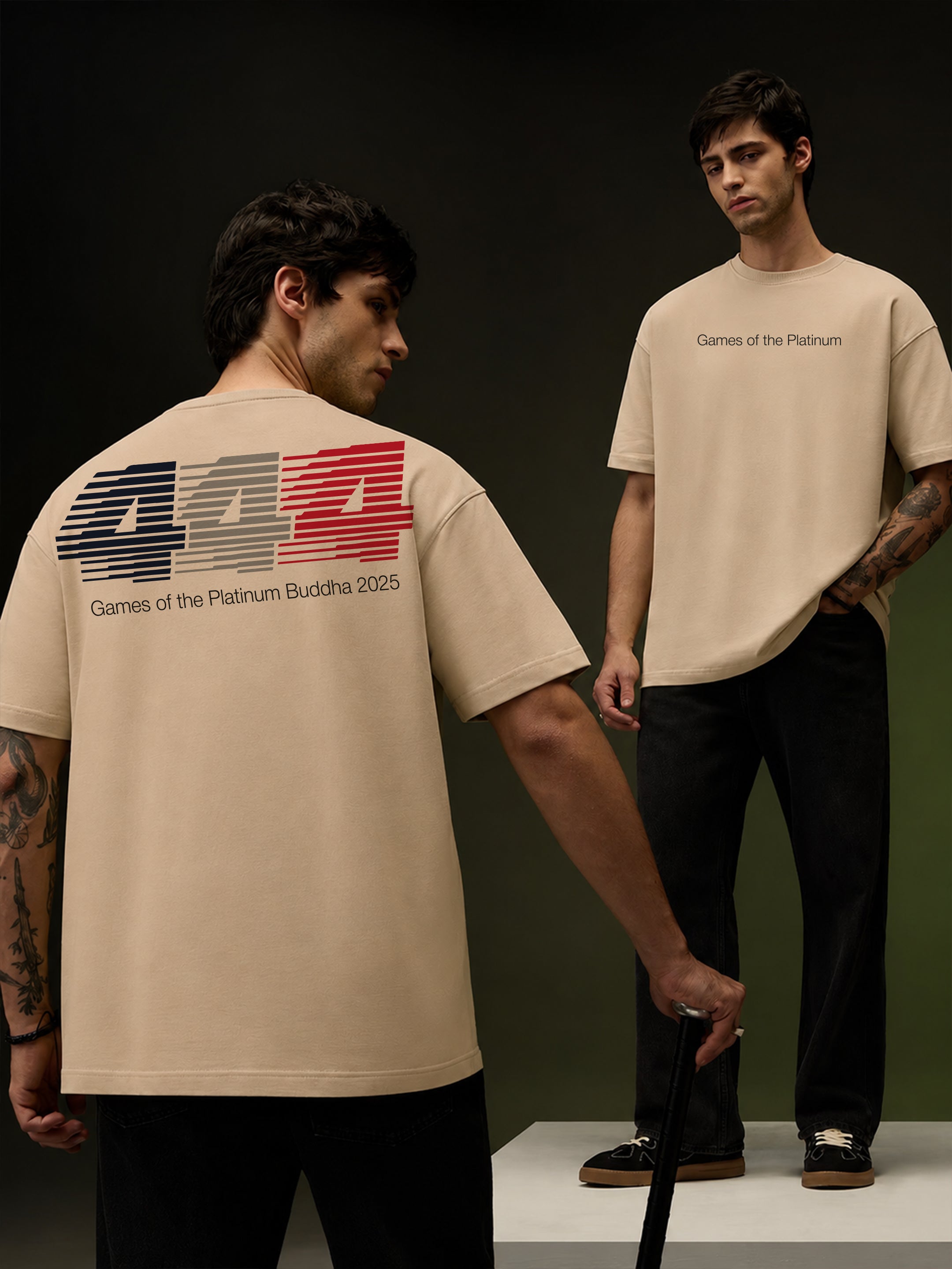 444 Game Of The Platinum Buddha  Oversized Fit T-Shirt