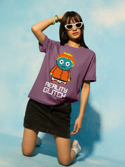 Reality Glitch Oversized Fit T-Shirt For Women