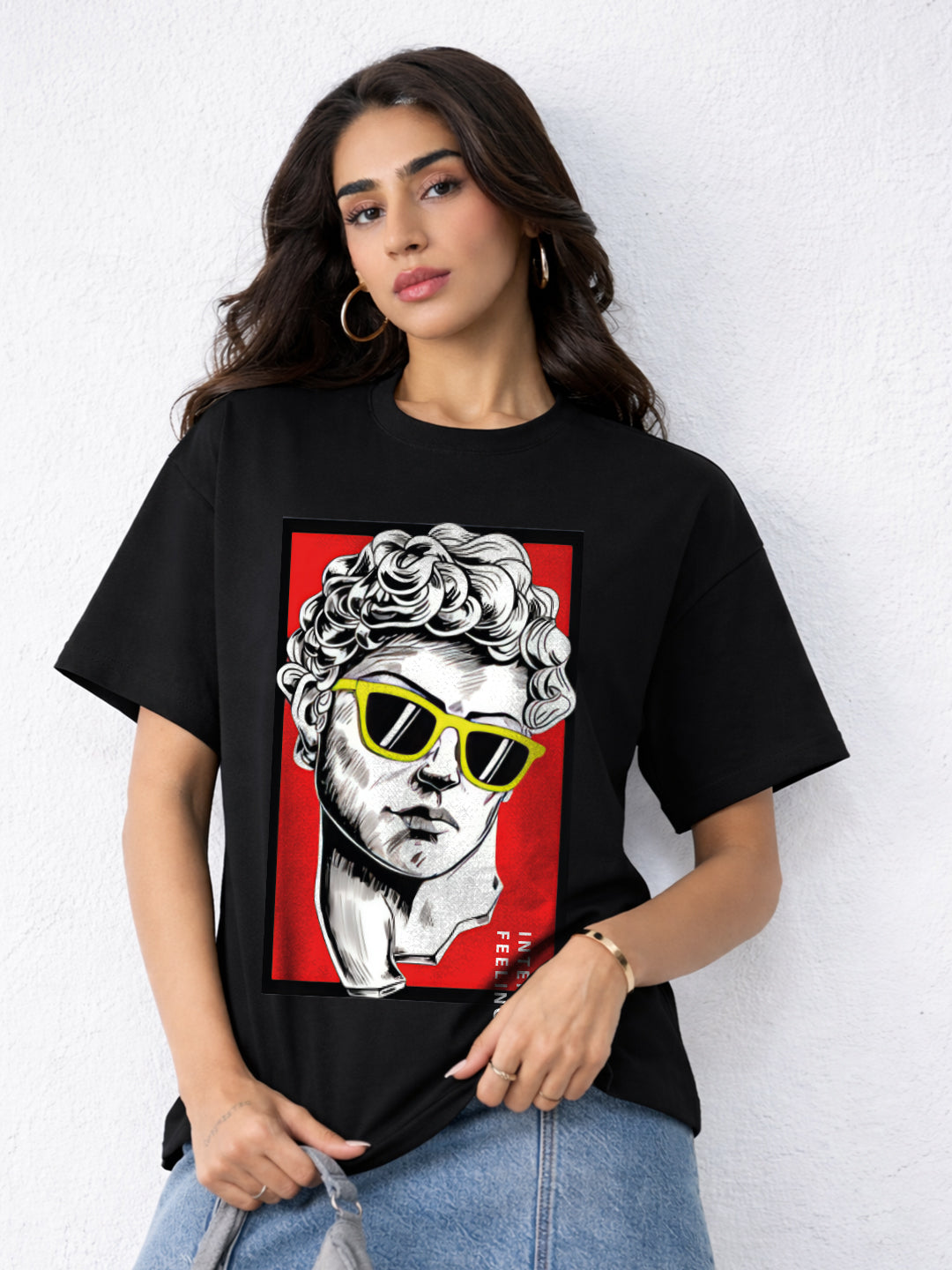 Intense Feeling Oversized Fit T-Shirt For Women