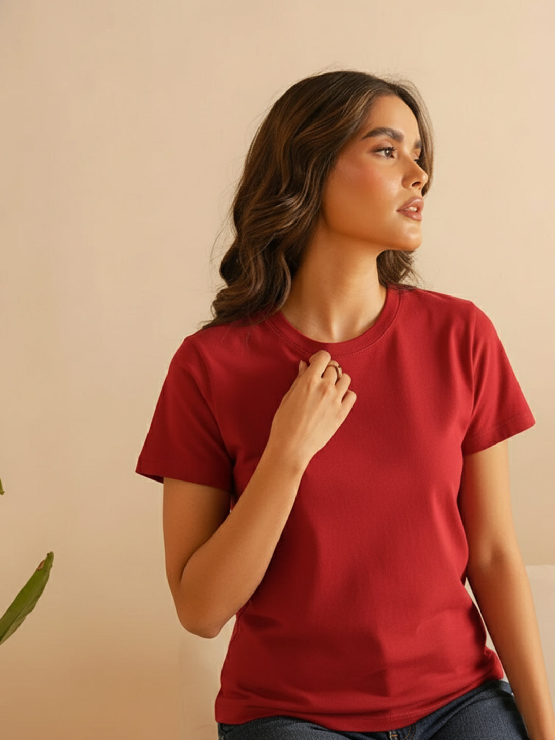 Classic Red Men’s Regular T-Shirt For Women