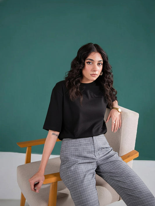 Classic Black Oversize T-Shirt For Women