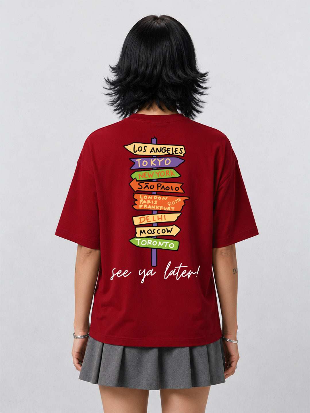 I Live to Travel Oversized T-Shirt