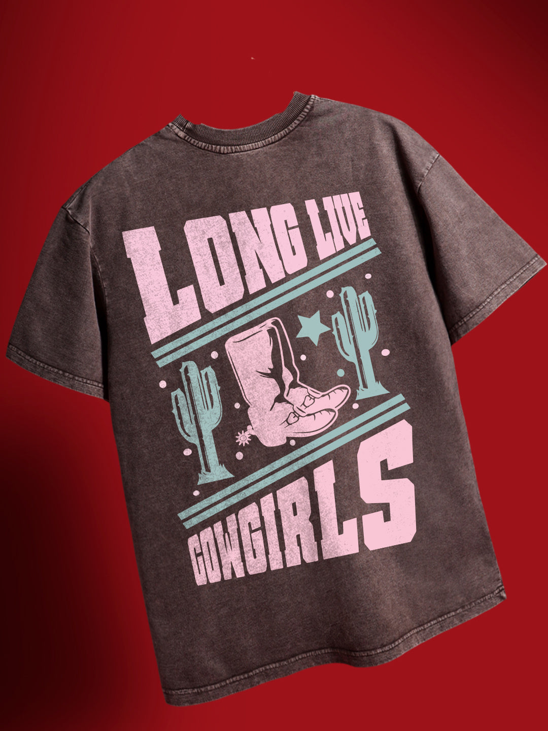 Cow Girl Crew Neck Oversized T-Shirt