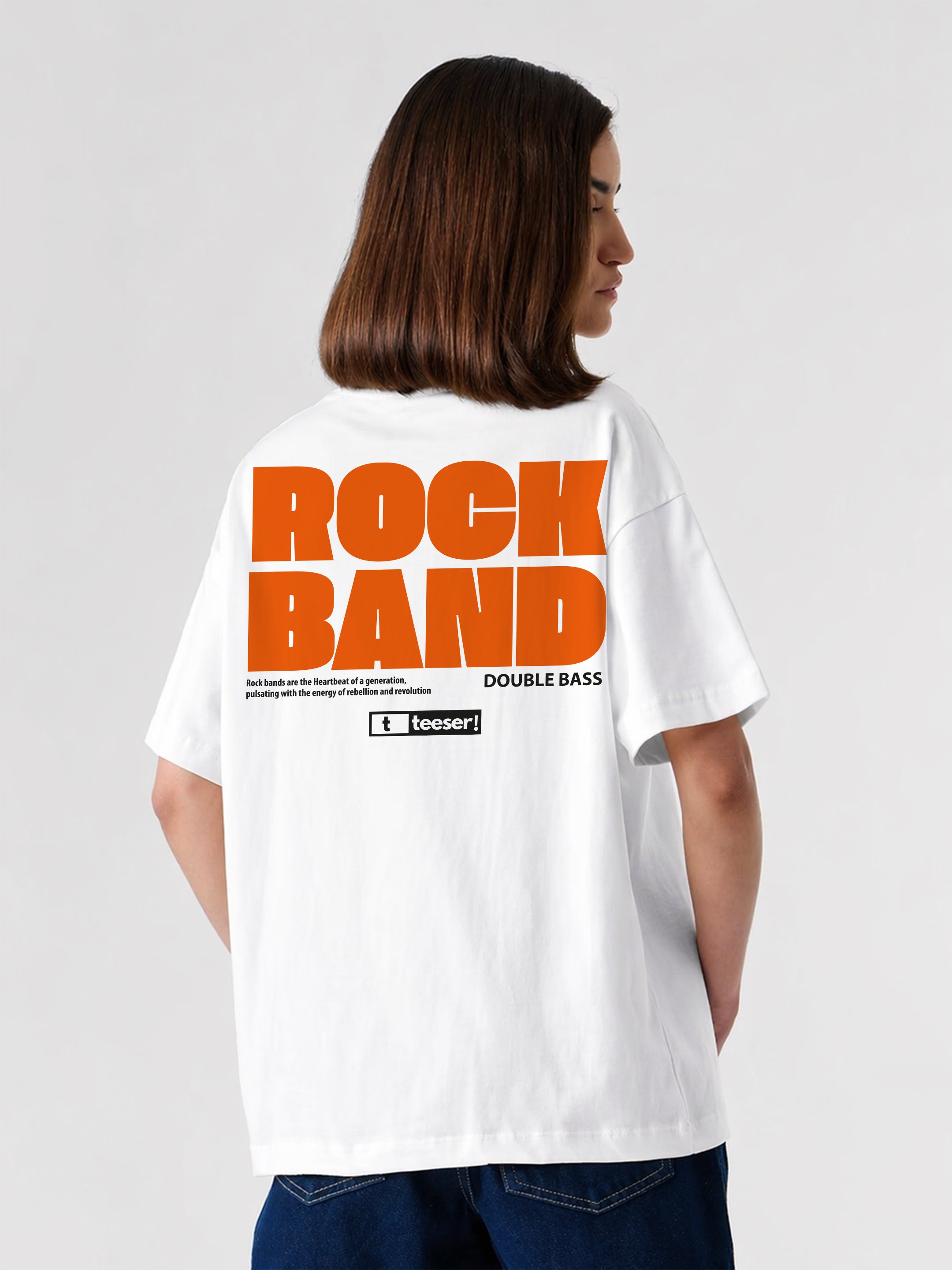 Rock Band Oversized Fit T-Shirt For Women