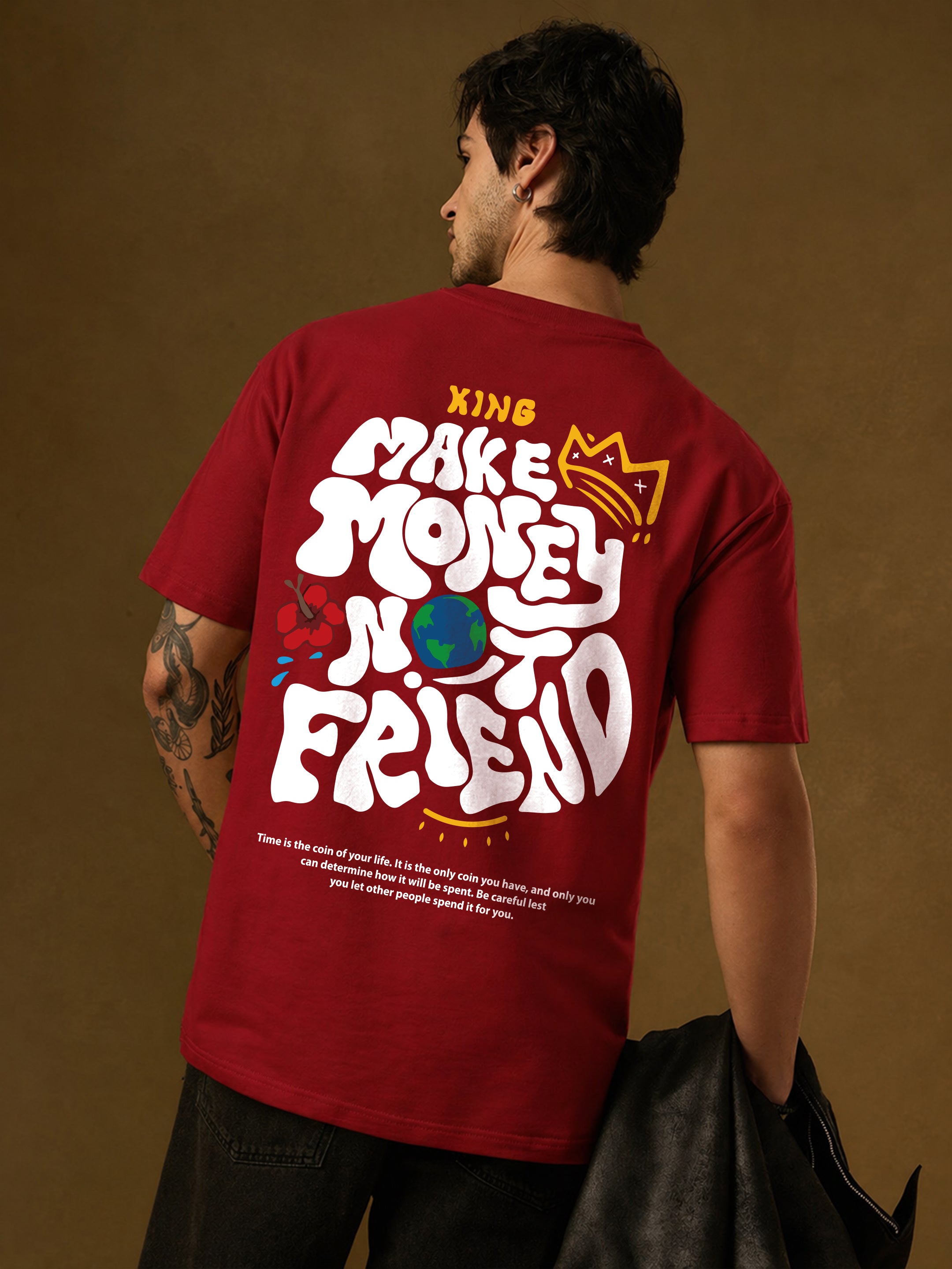 Make Money Not Friend Oversized Fit T-Shirt