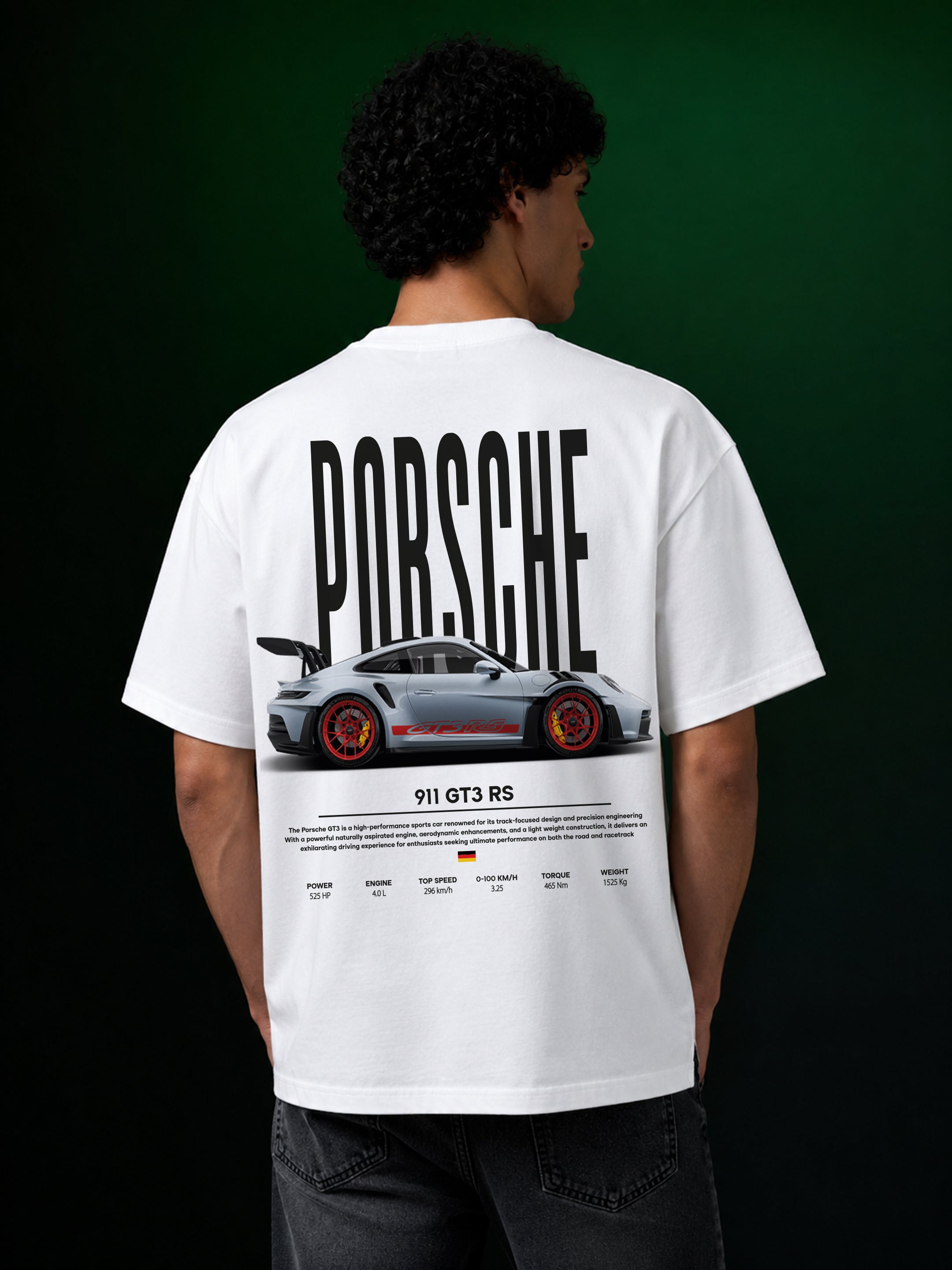 GT3 RS Spec Sheet Oversized T-Shirt