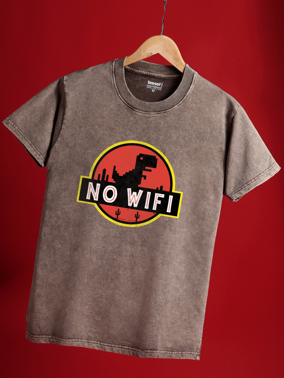No WiFi Regular Fit Crew Neck T-Shirt