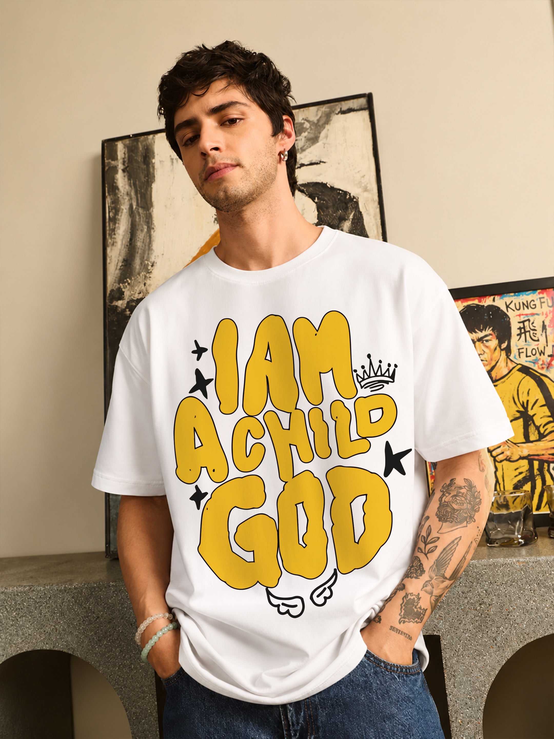 I Am A Child God Oversized Fit T-Shirt