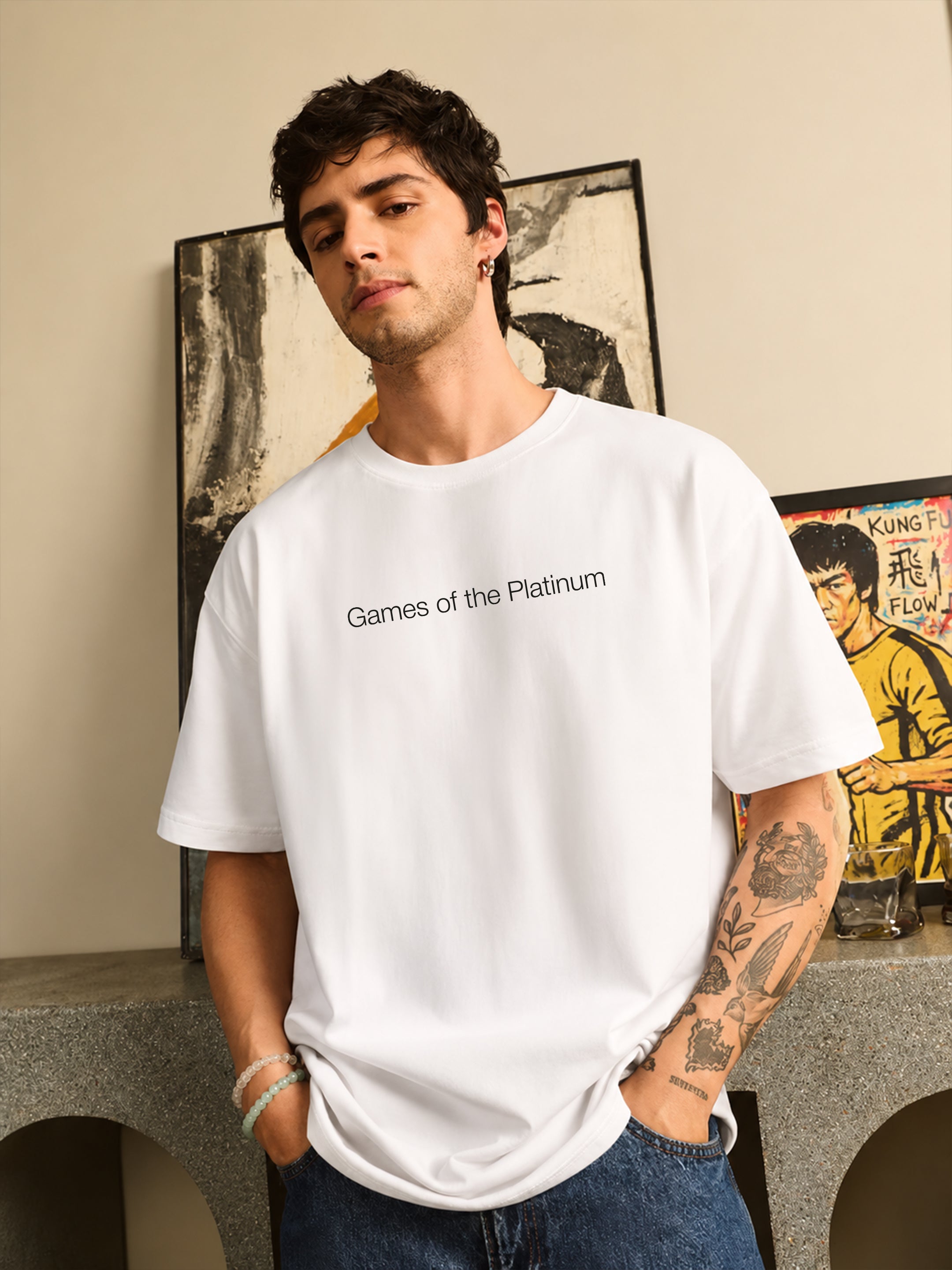 444 Game Of The Platinum Buddha  Oversized Fit T-Shirt