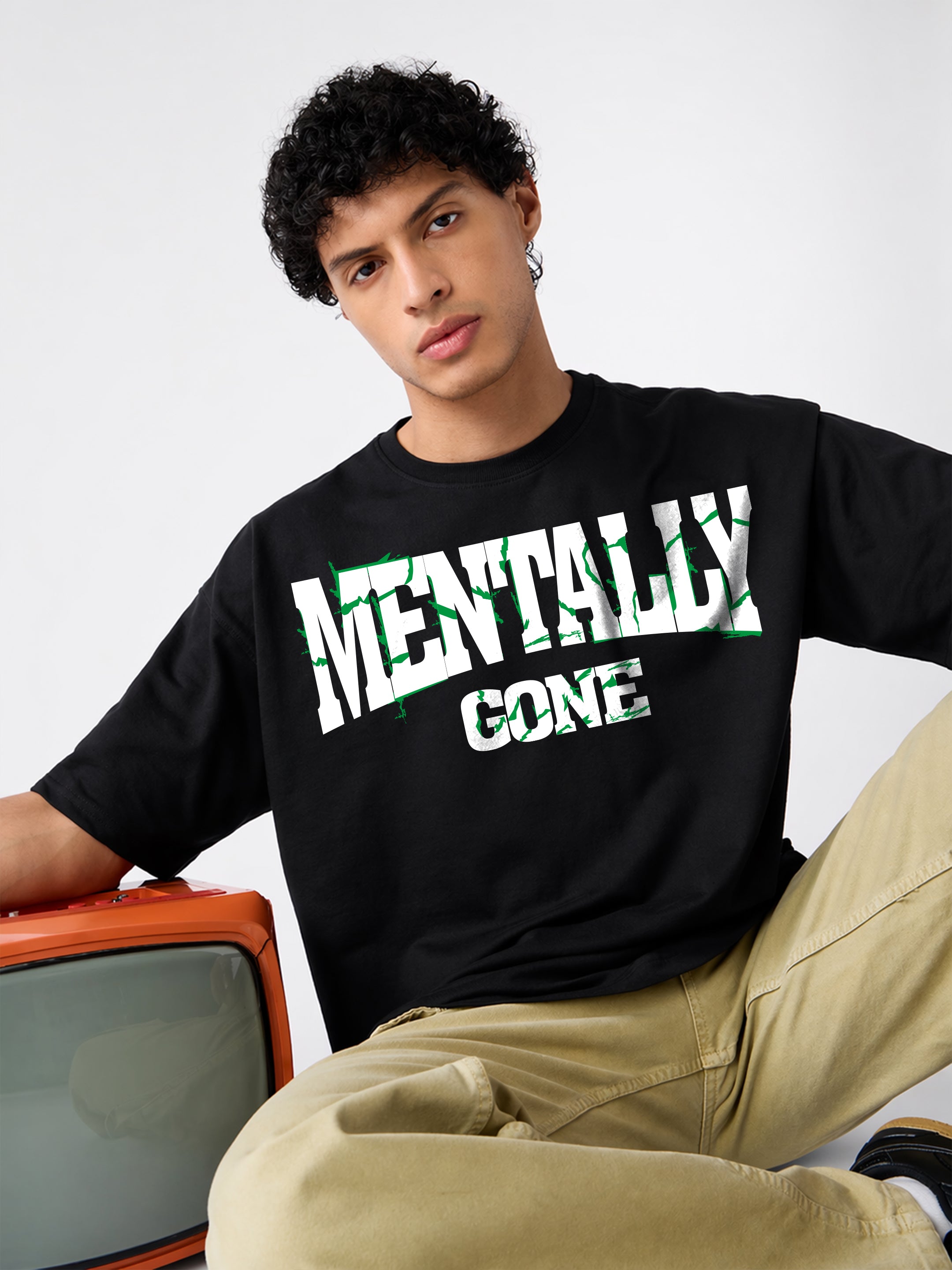 Mentally Gone Oversized Fit T-Shirt
