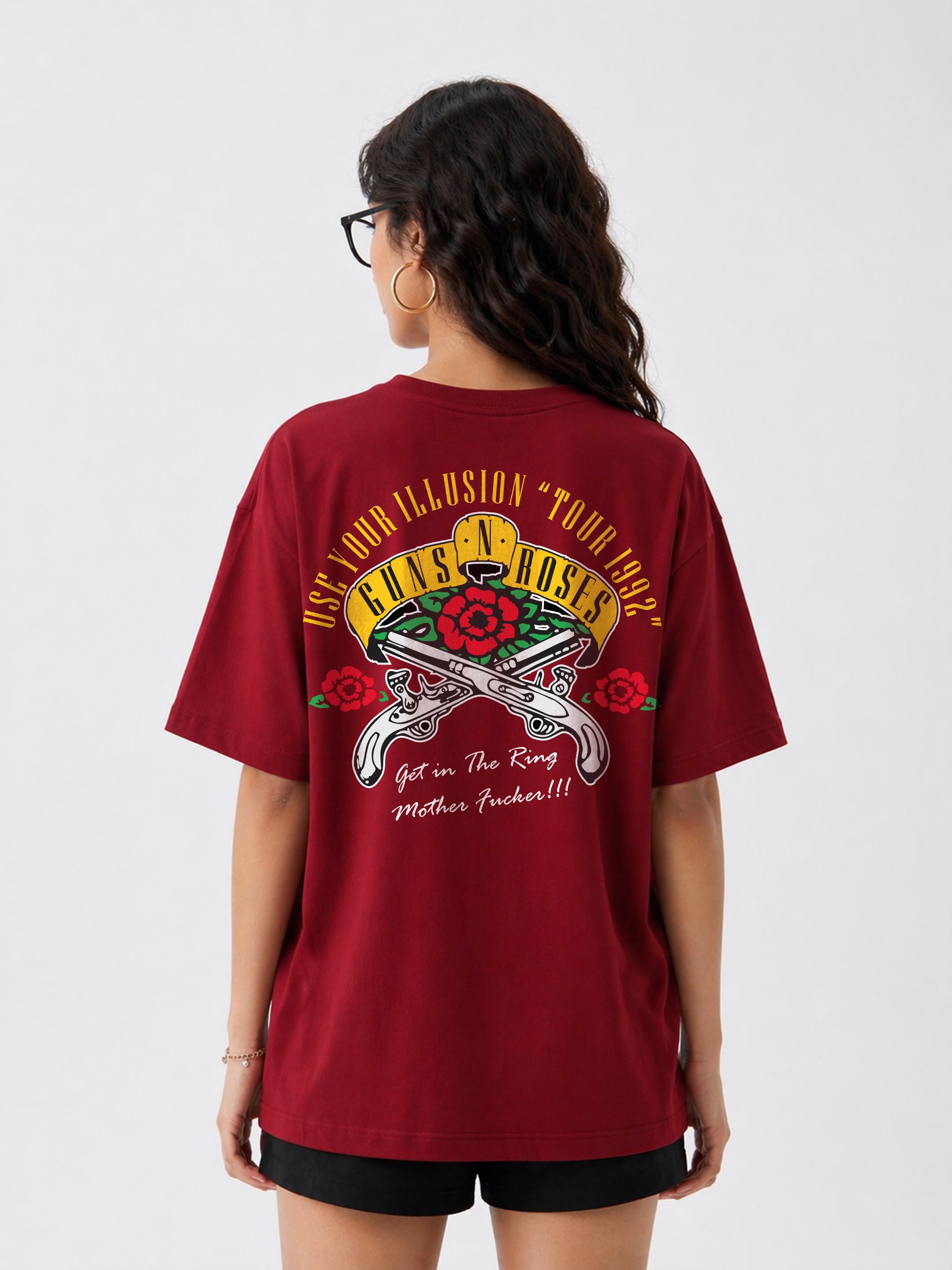 Guns N Roses Oversized T-Shirts For Women