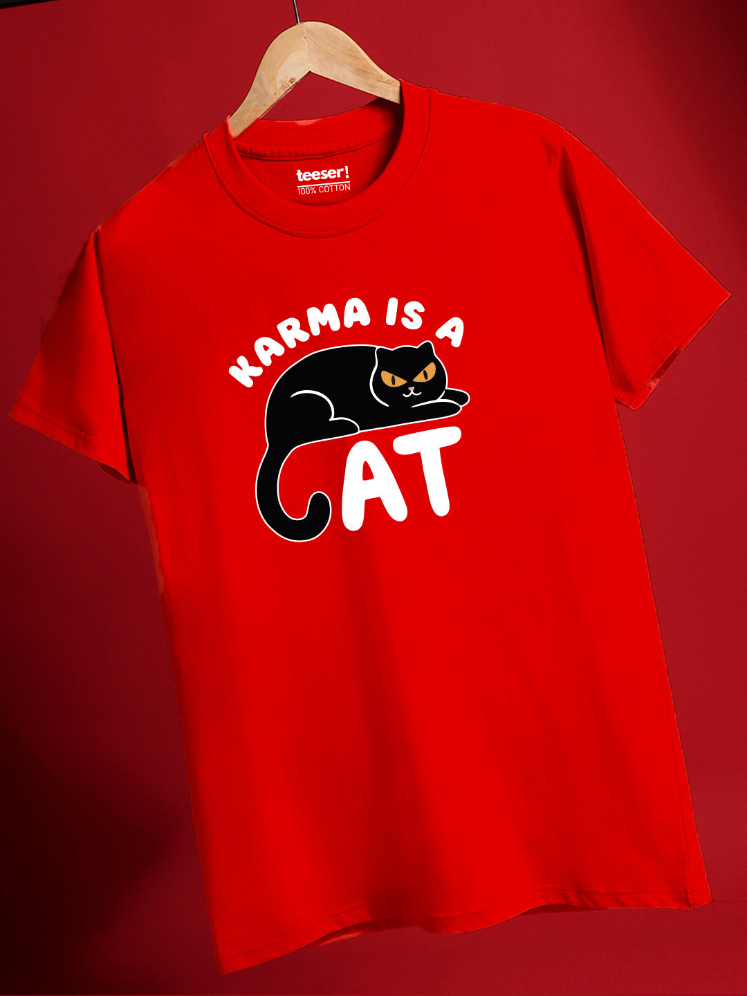 Karma Is A Cat Regular Fit T-Shirt