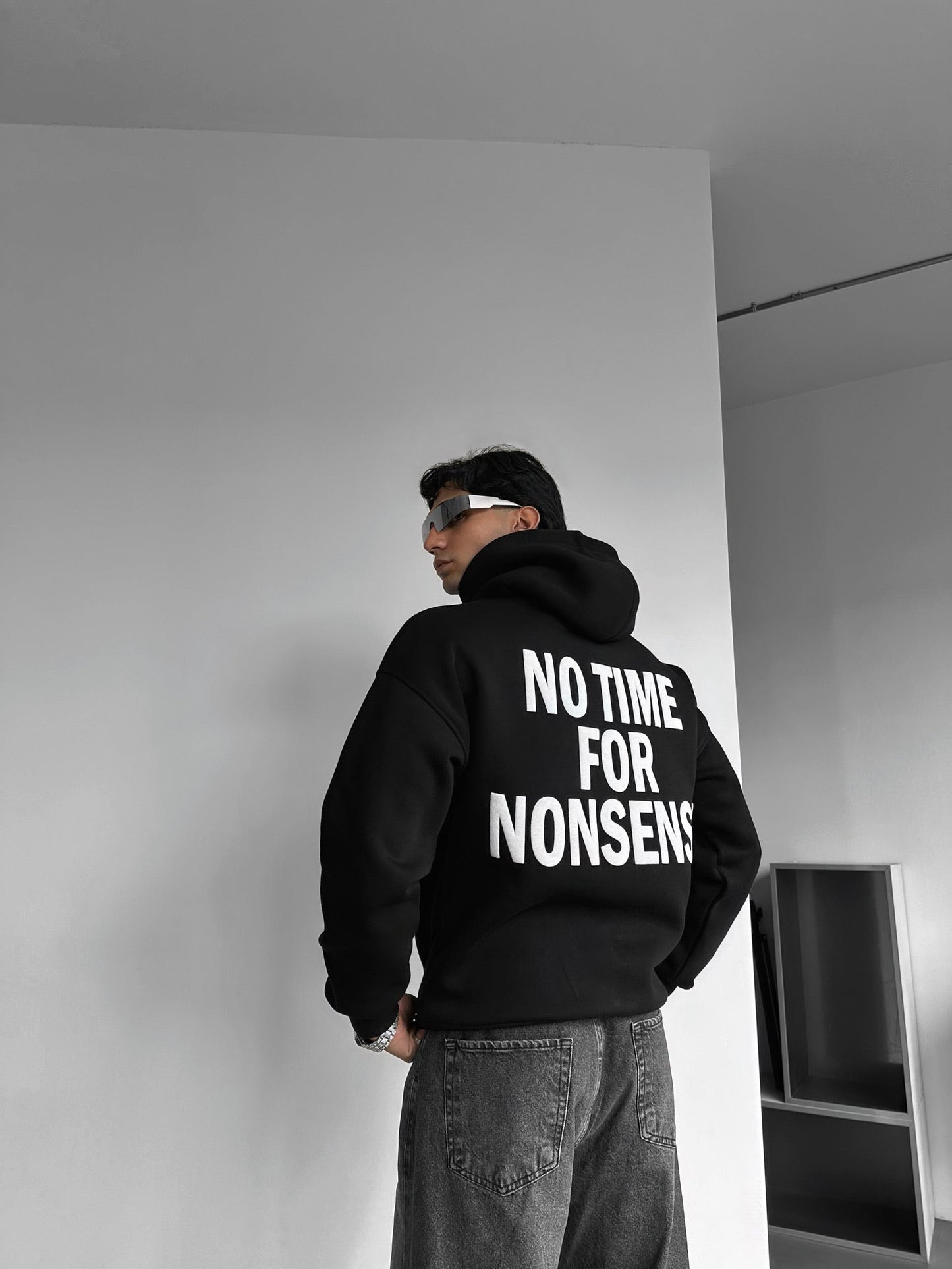 Nothing For Nonsense Drop Shoulder Graphic Hoodie