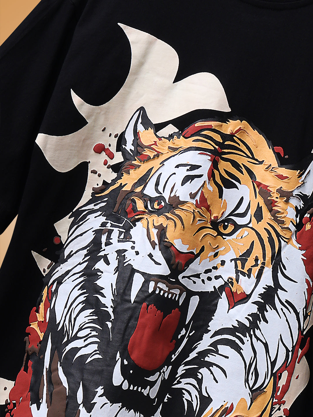 Tiger Puff Print Unisex Oversized T-Shirt