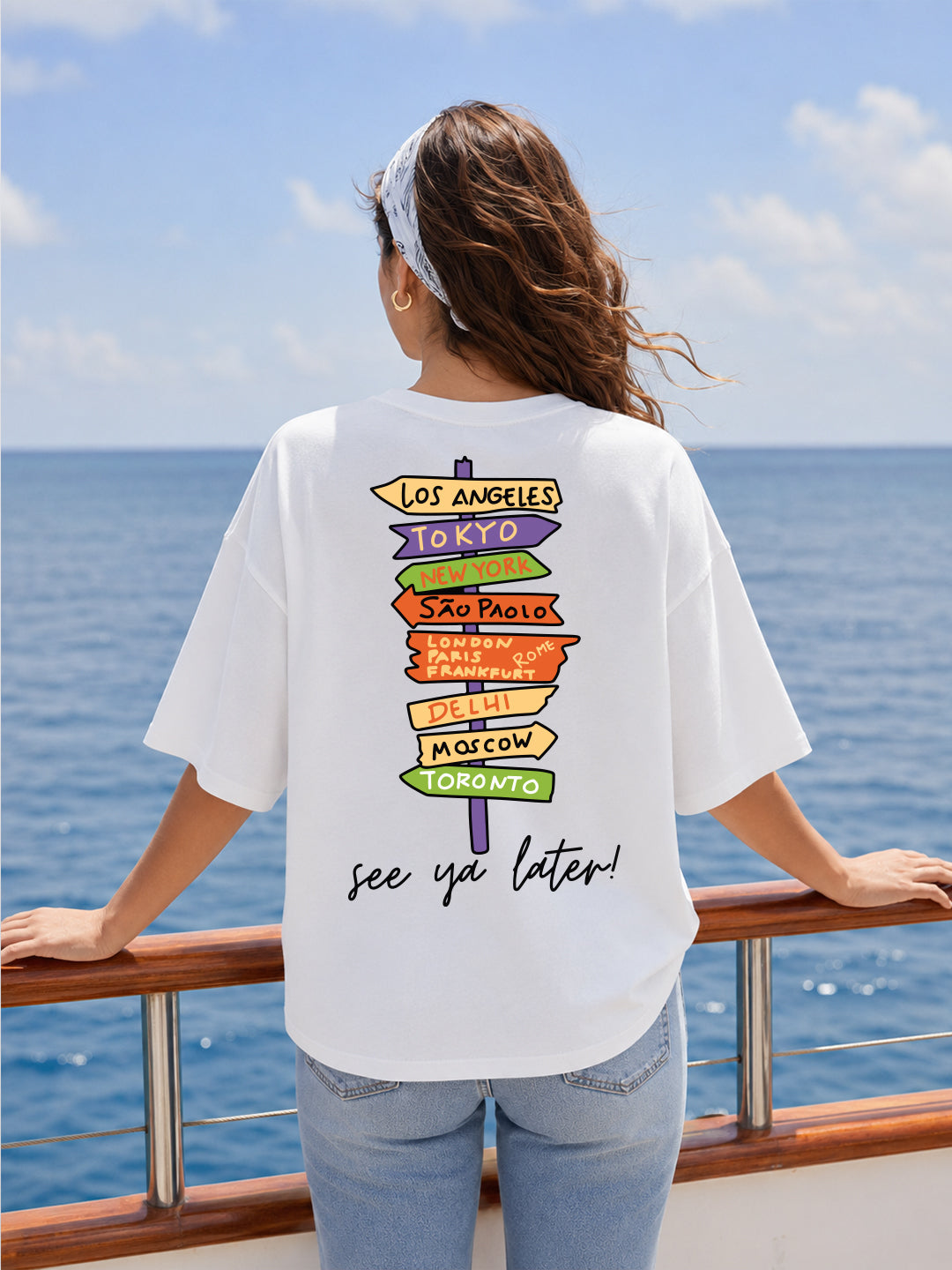 I Live to Travel Oversized T-Shirt