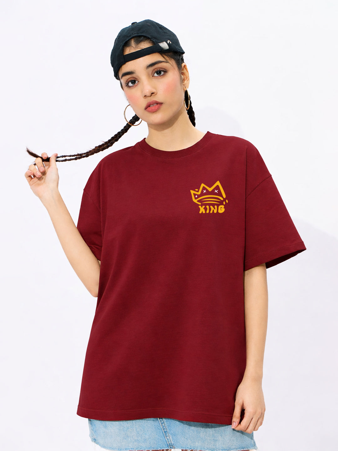 Make Money Not Friend Oversized Fit T-Shirt For Women