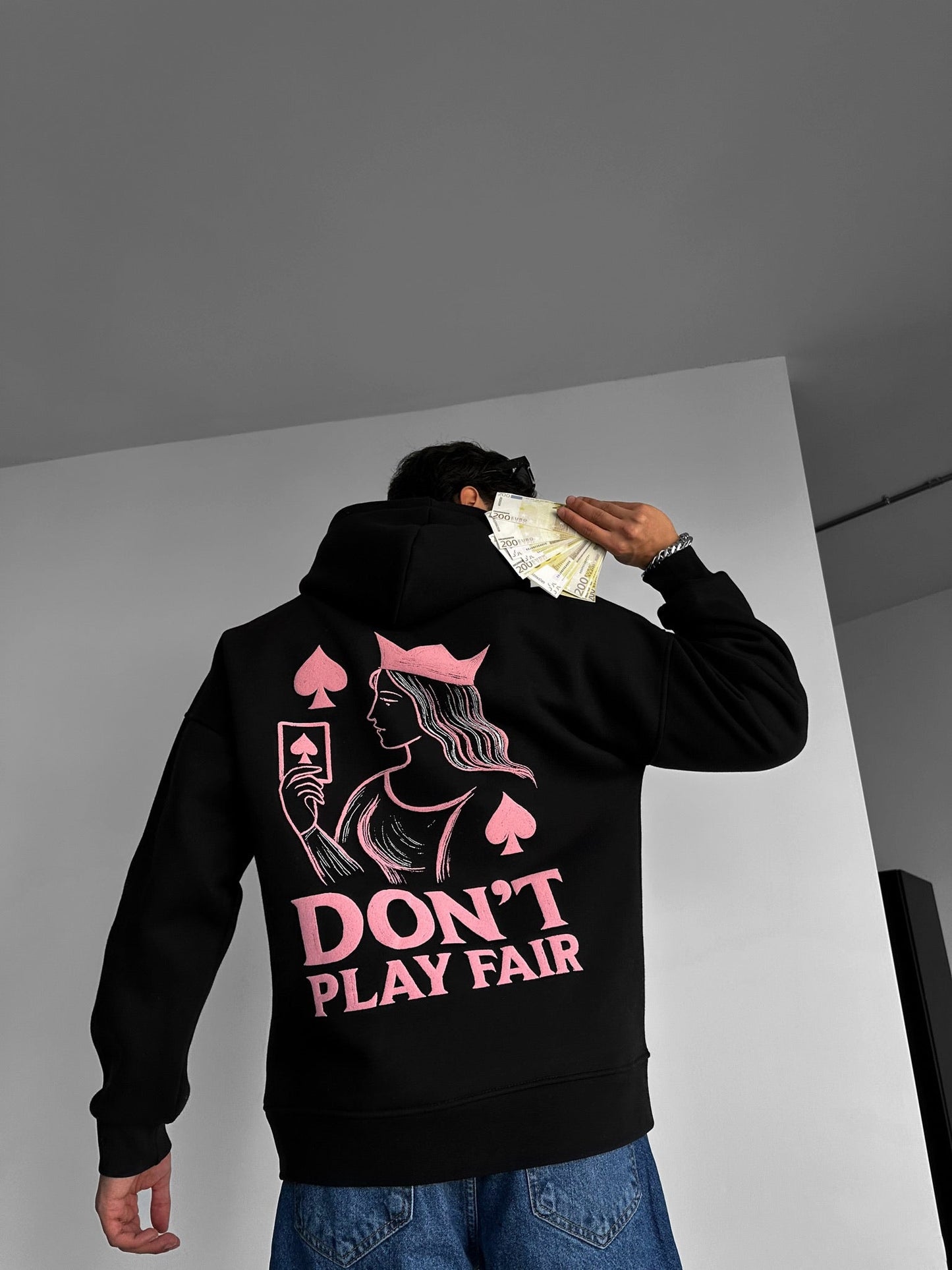 Don't Play Fair Drop Shoulder Graphic Hoodie