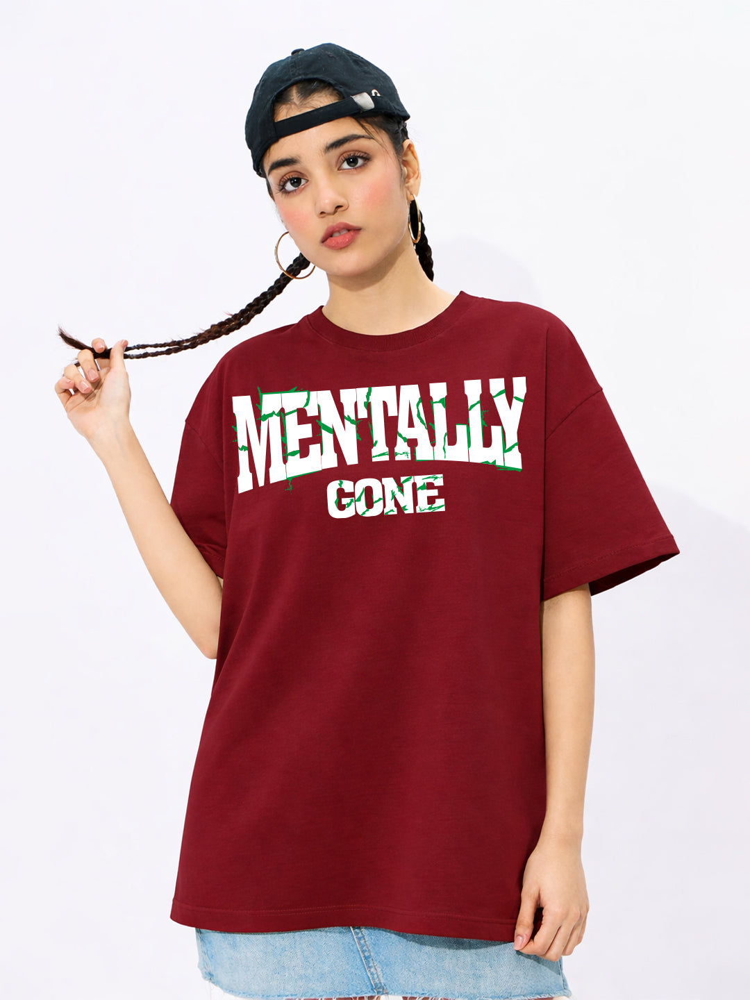 Mentally Gone Oversized Fit T-Shirt Women
