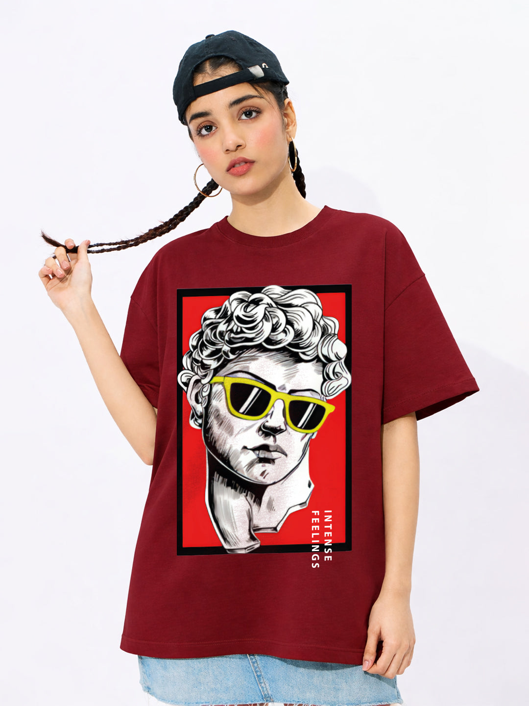 Intense Feeling Oversized Fit T-Shirt For Women