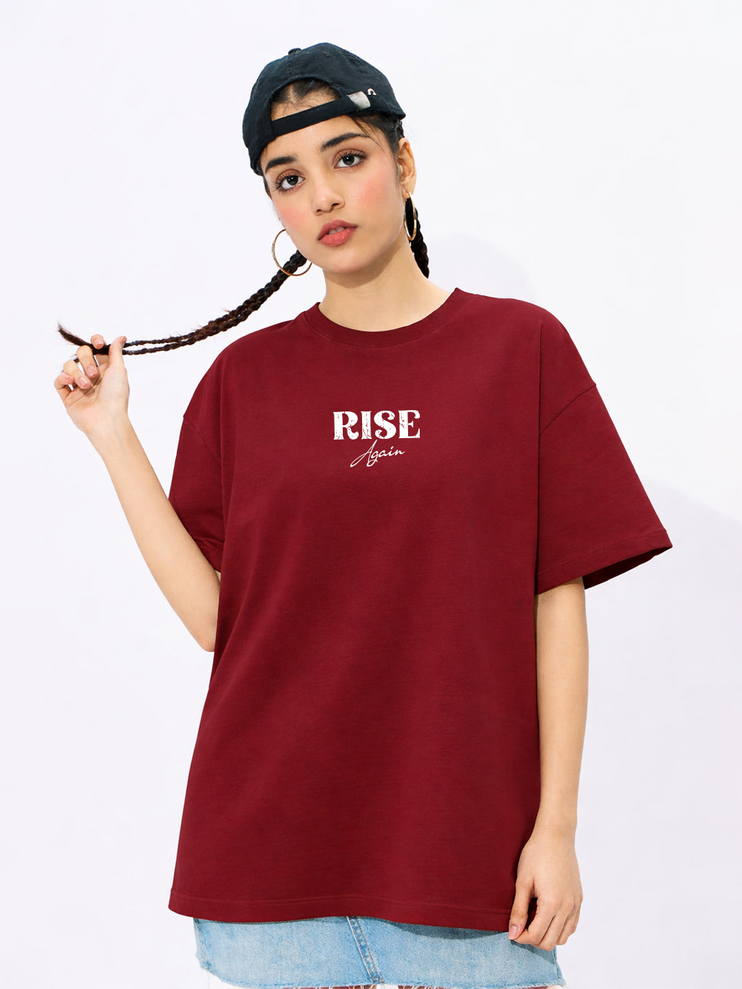 Rise Again Oversized Fit T-Shirt For Women