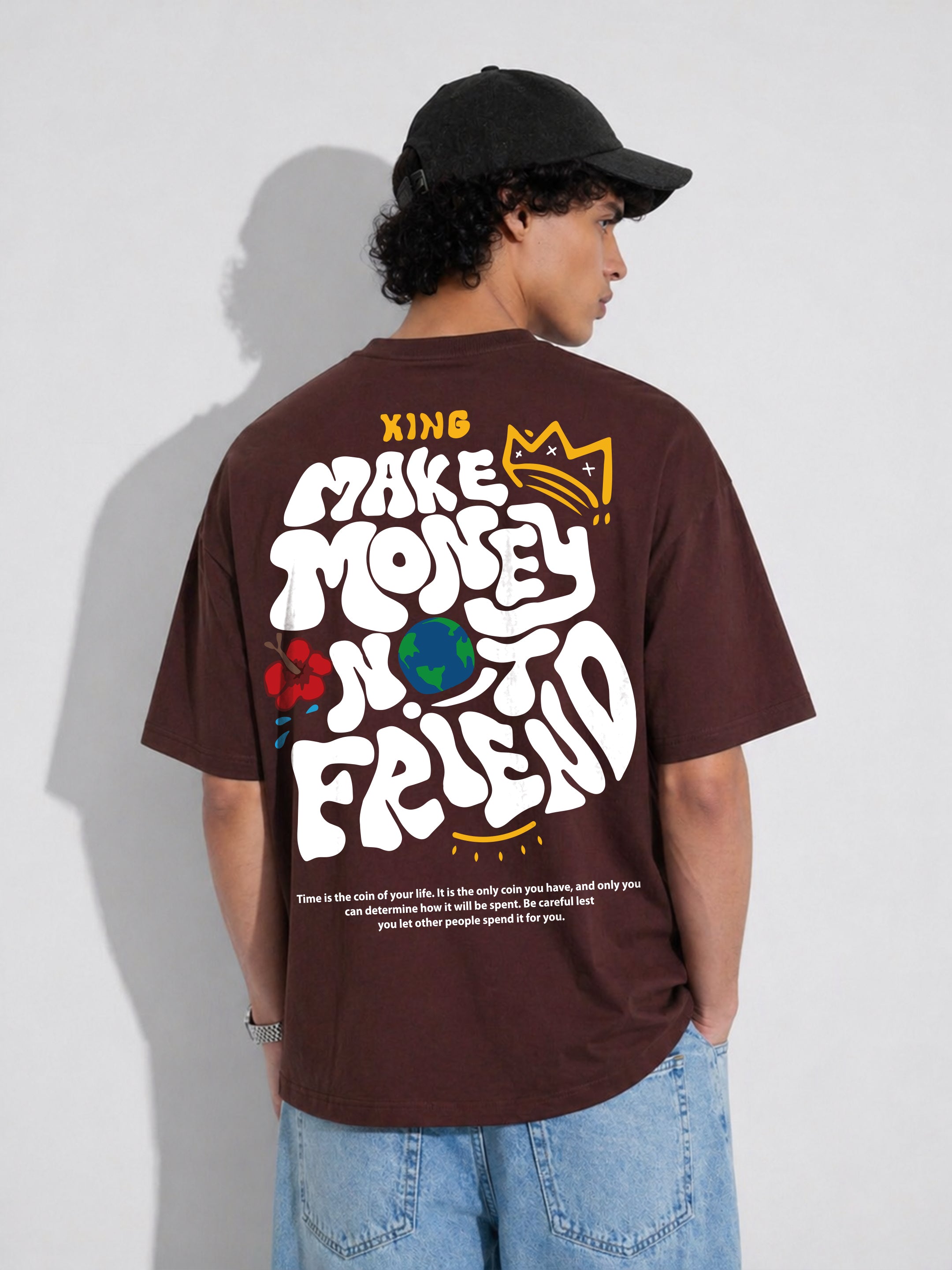 Make Money Not Friend Oversized Fit T-Shirt