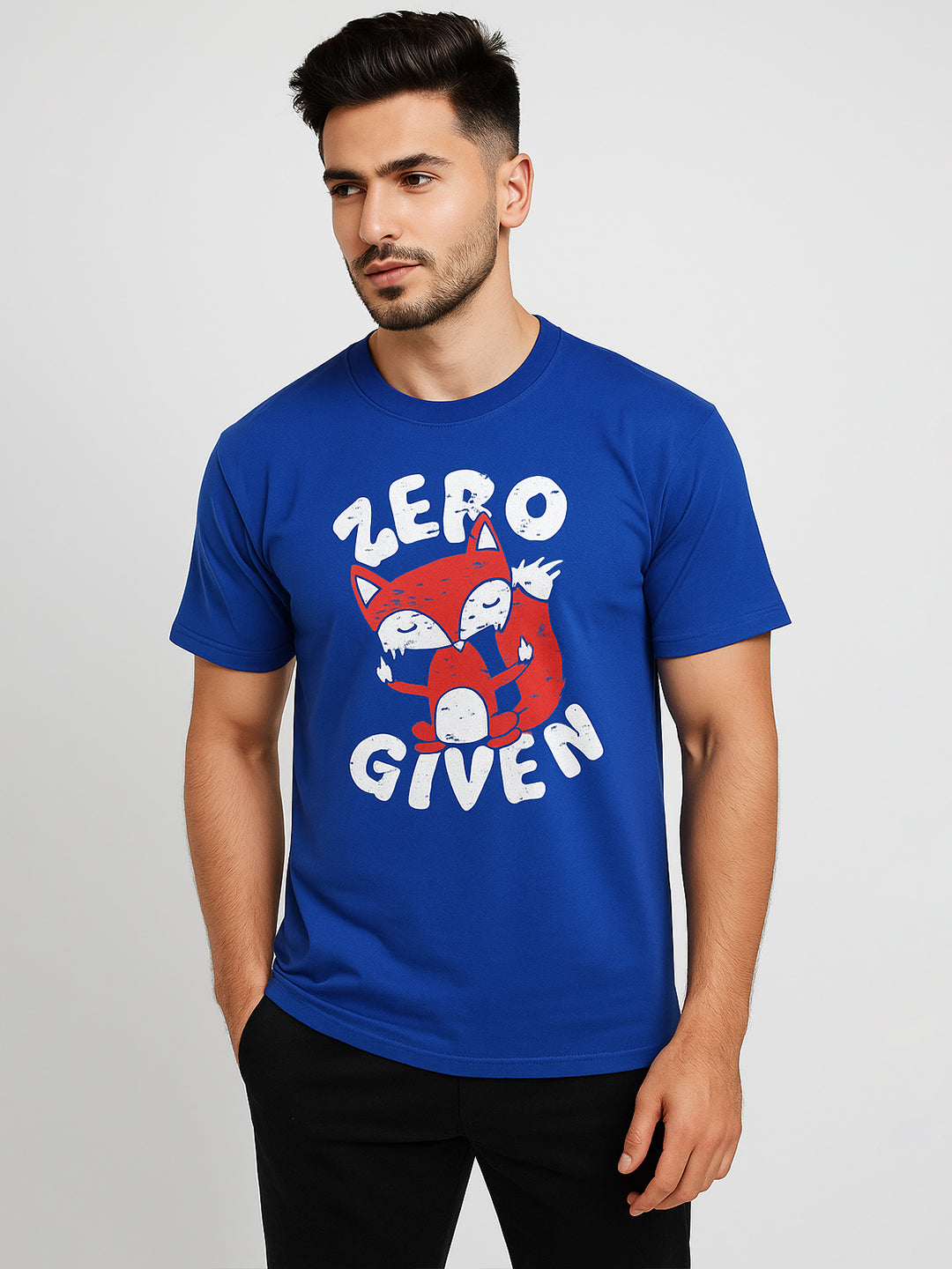 Zero Fox Given Cotton Black T-Shirt – Funny Graphic Tee – Teeser