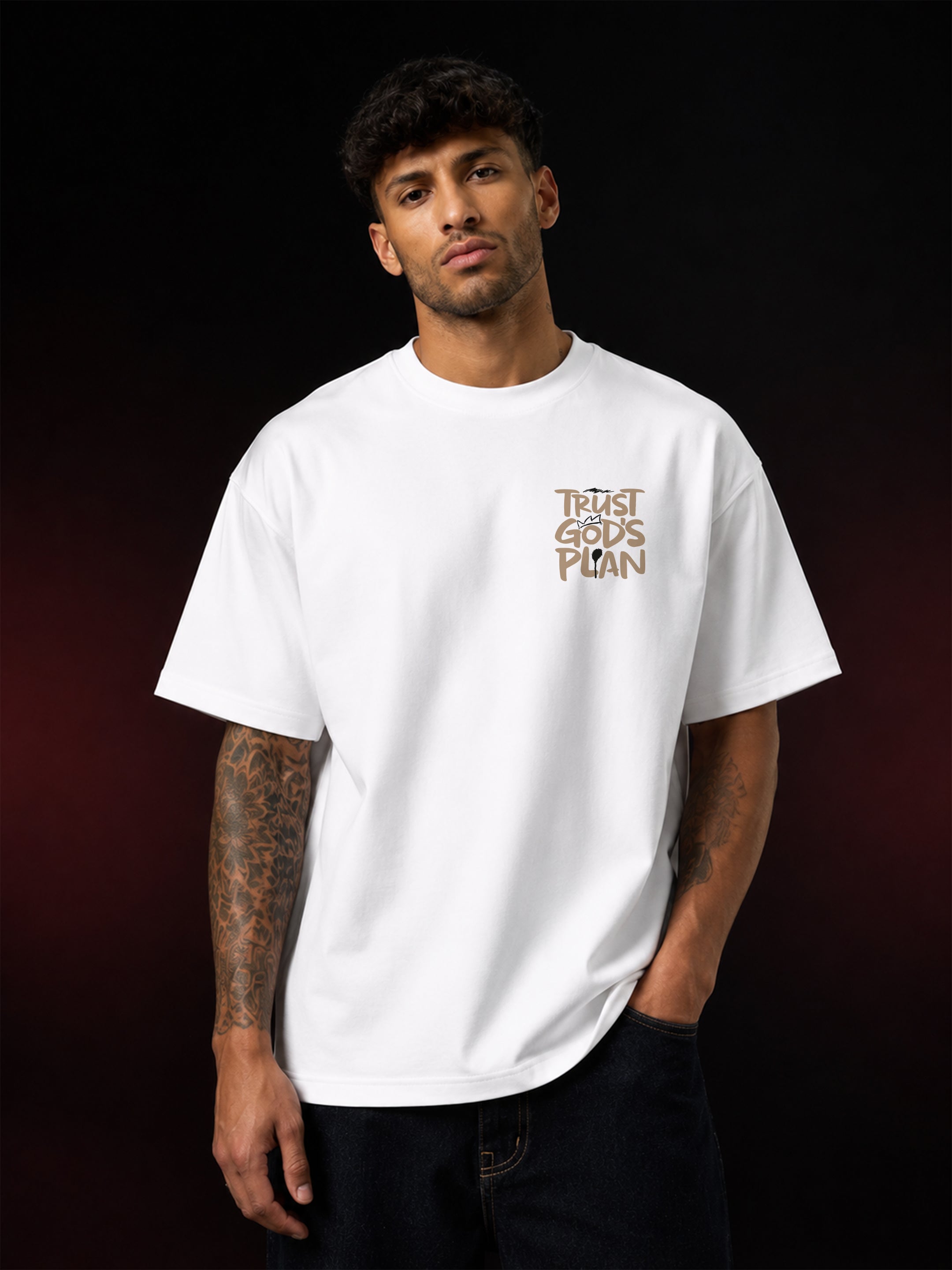 Trust God Plan Oversized Fit T-Shirt