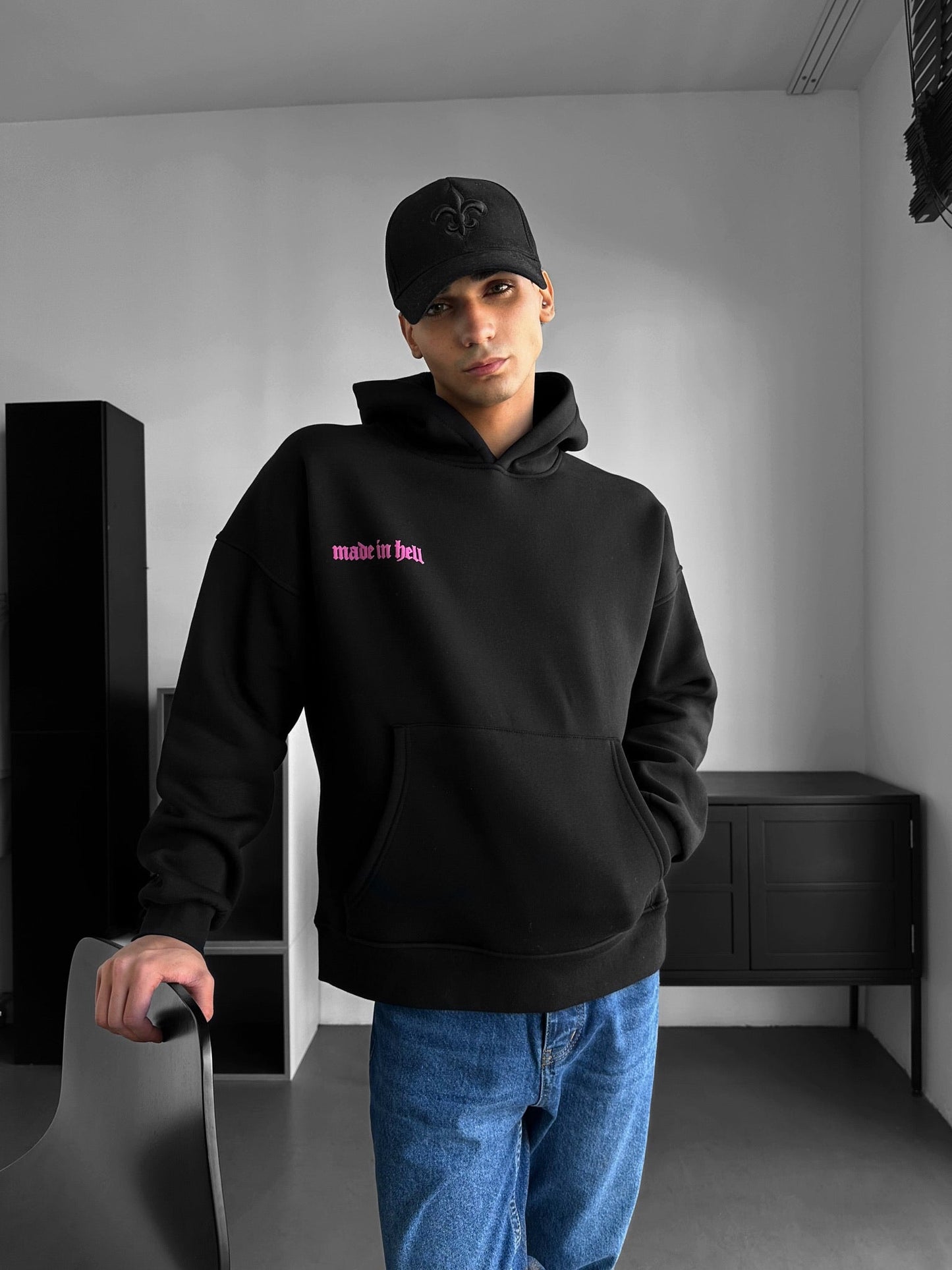 Made In Hell Drop Shoulder Graphic Hoodie