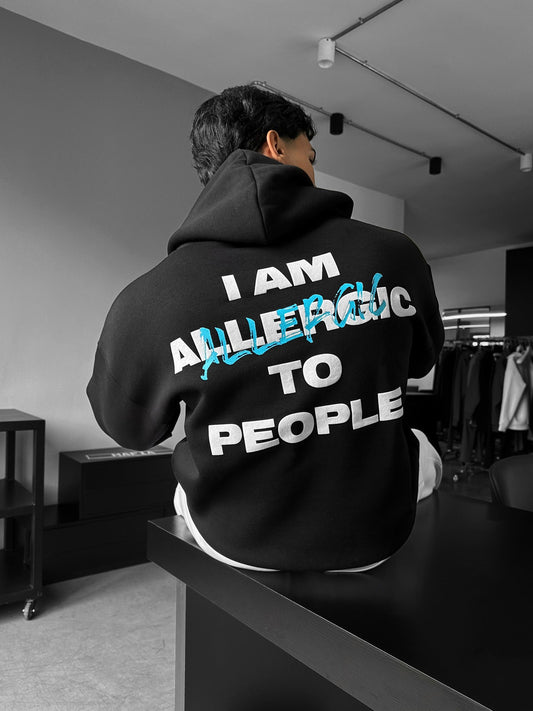 I Am Allergic Oversized Graphic Hoodie